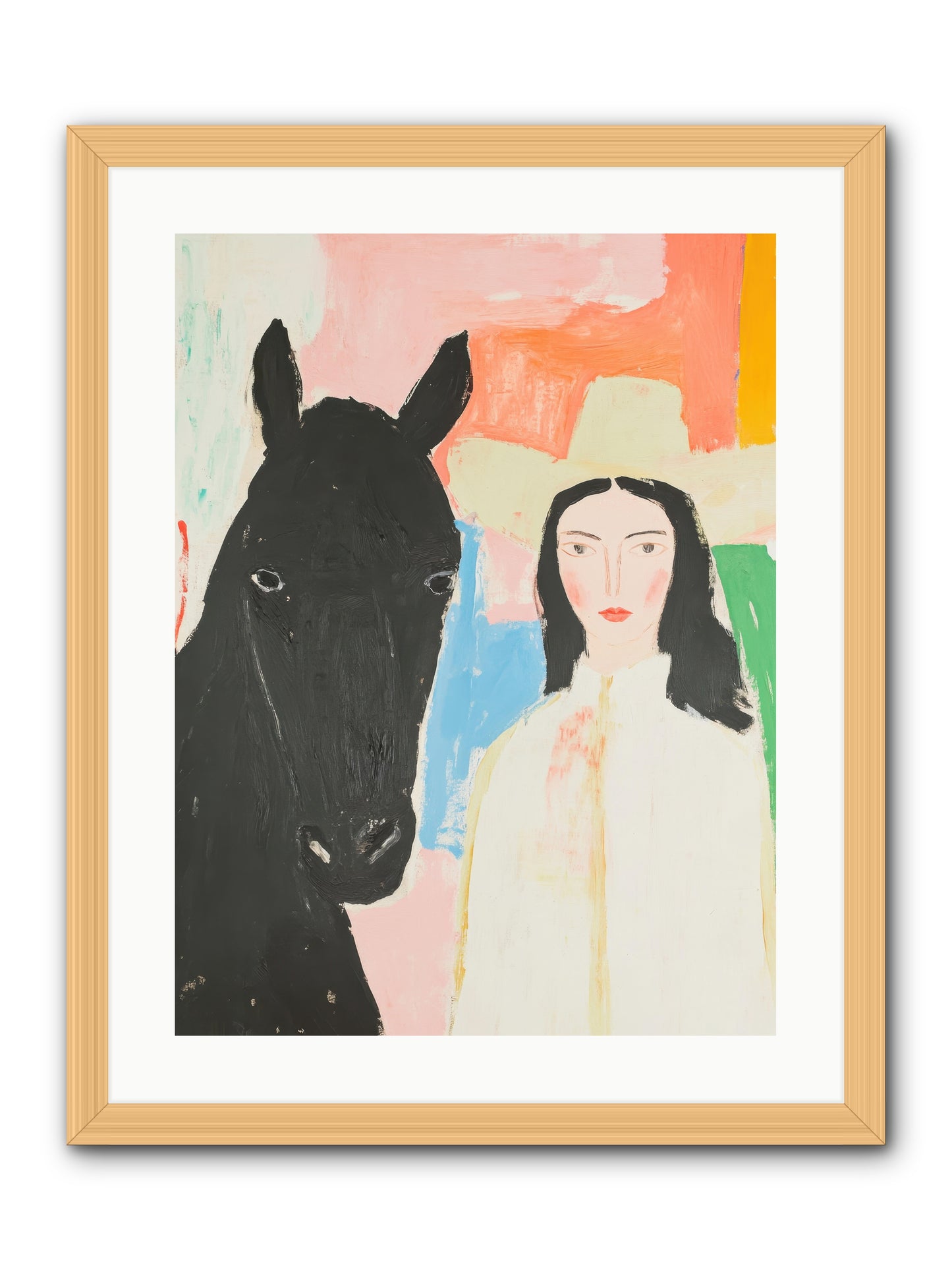 Rodeo Heart -- Framed Print - Natural 18x24