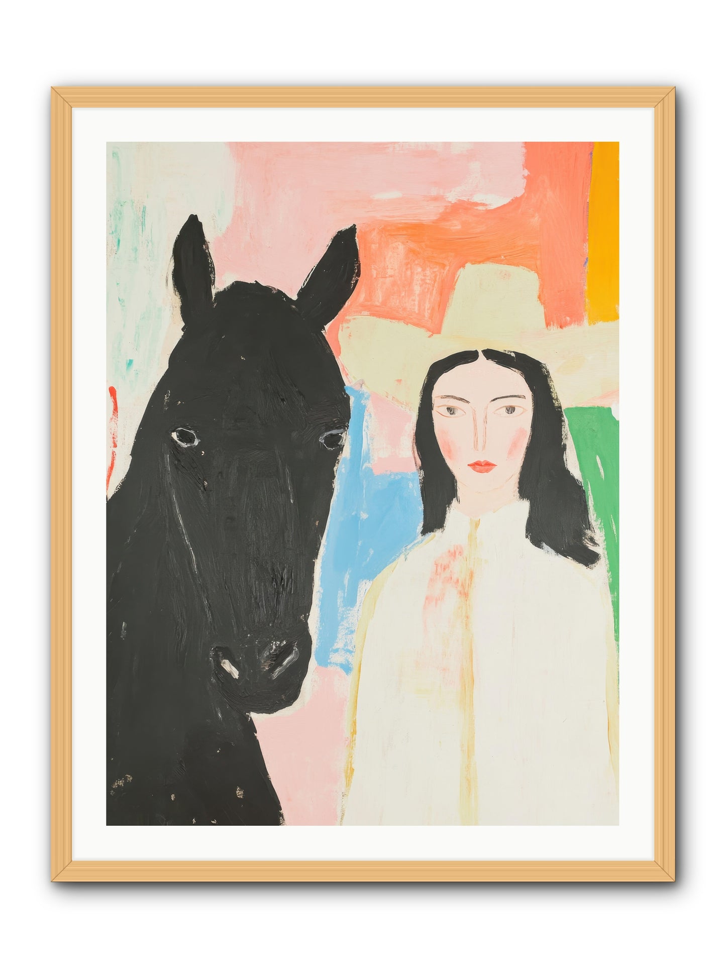 Rodeo Heart -- Framed Print - Natural 30x40