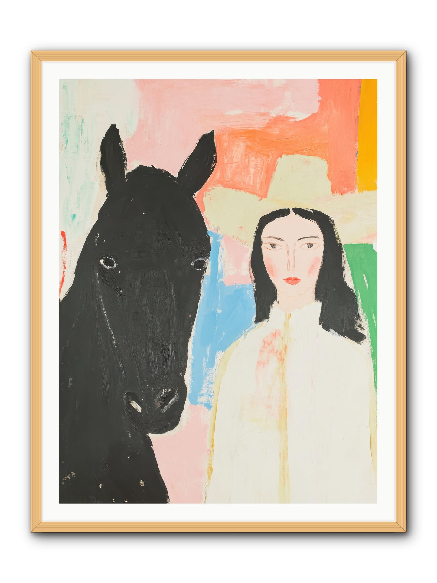 Rodeo Heart -- Framed Print - Natural 36x48
