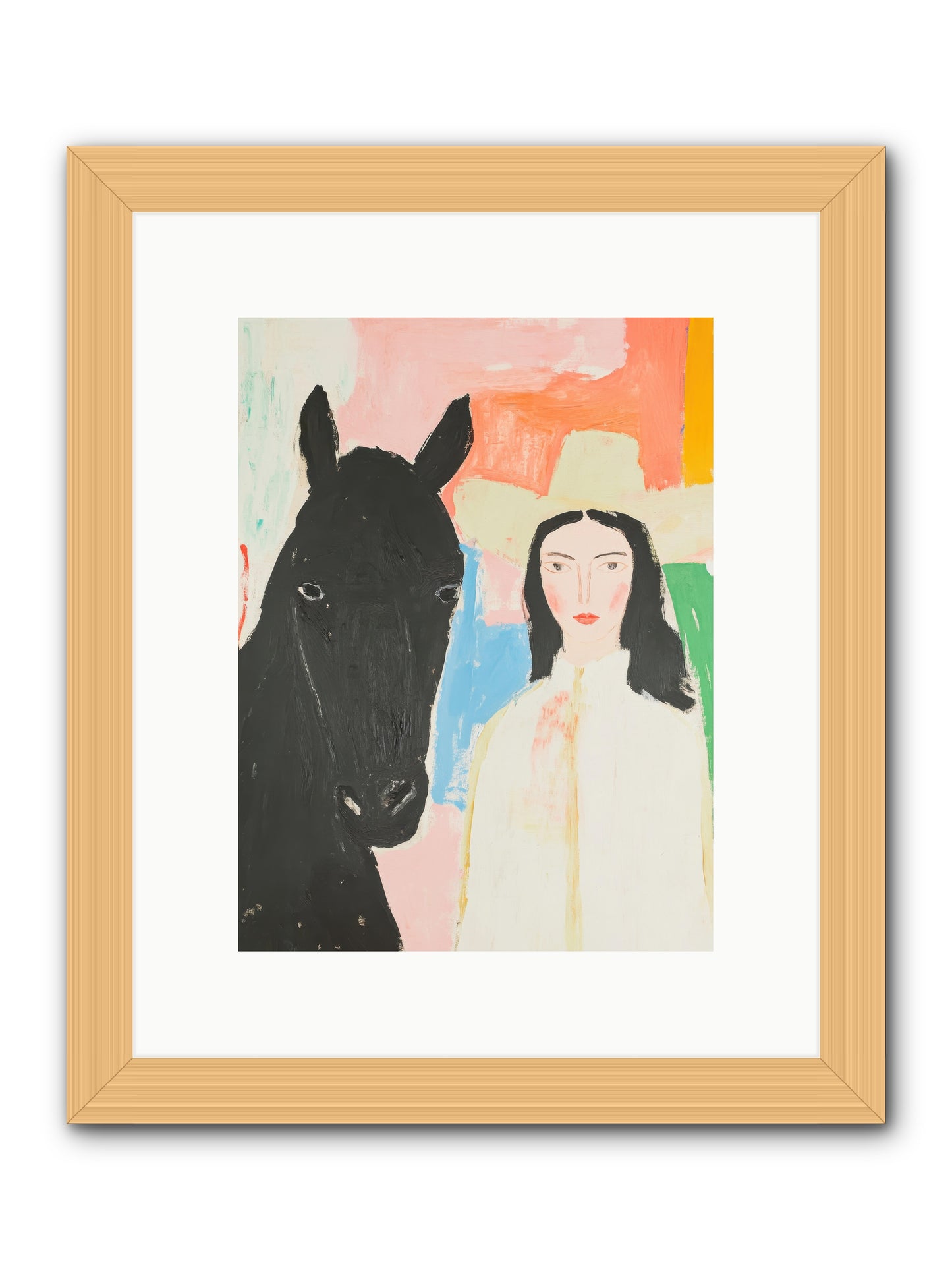 Rodeo Heart -- Framed Print - Natural 9x12