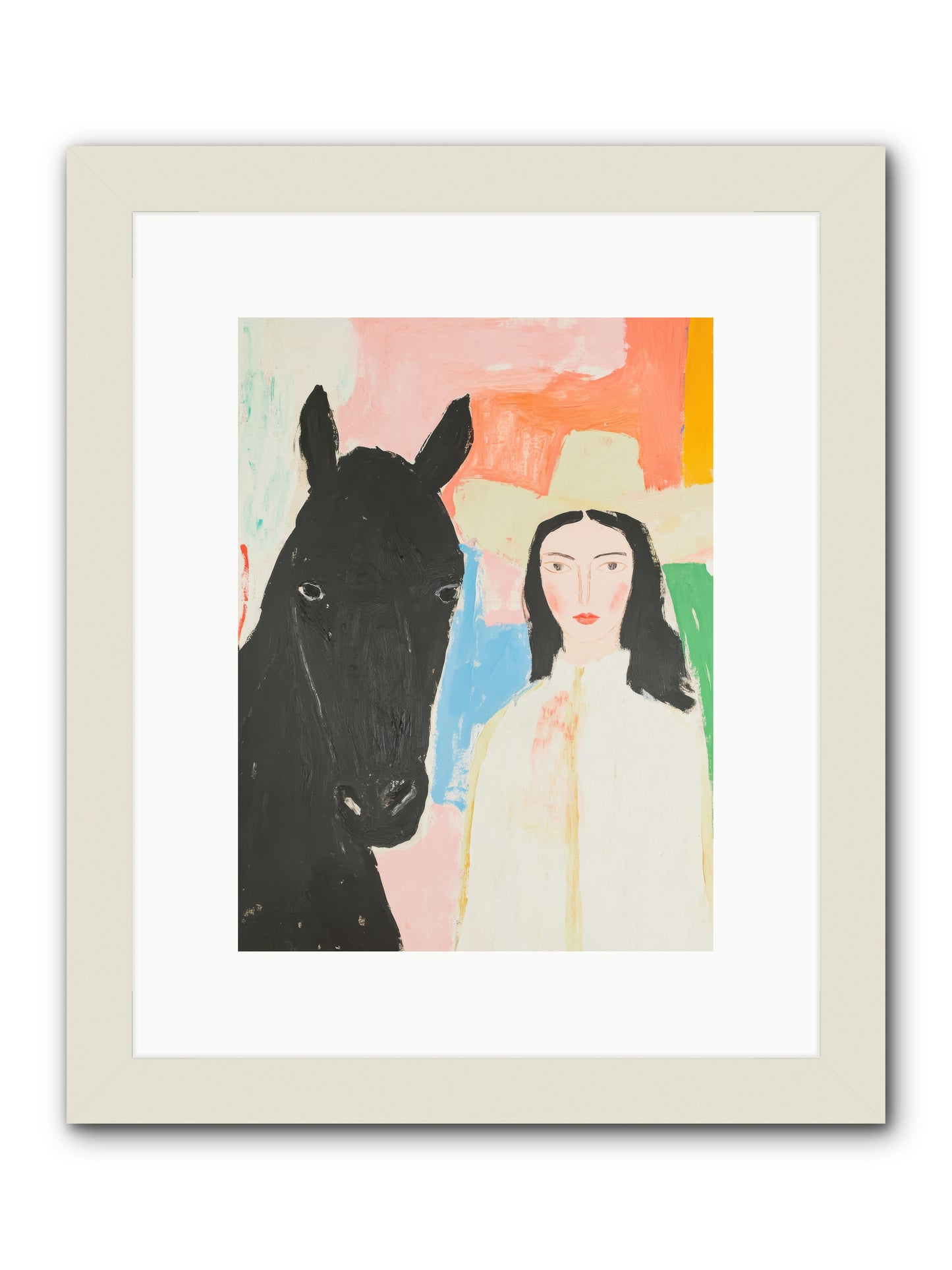 Rodeo Heart -- Framed Print - White 9x12