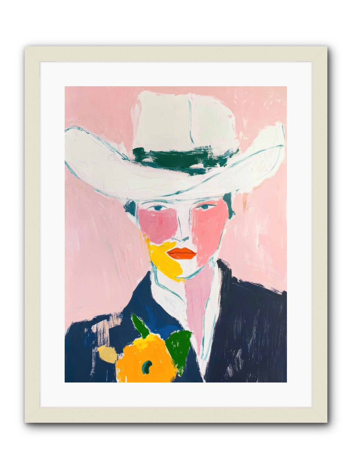 Rodeo Roots -- Framed Print - White 18x24