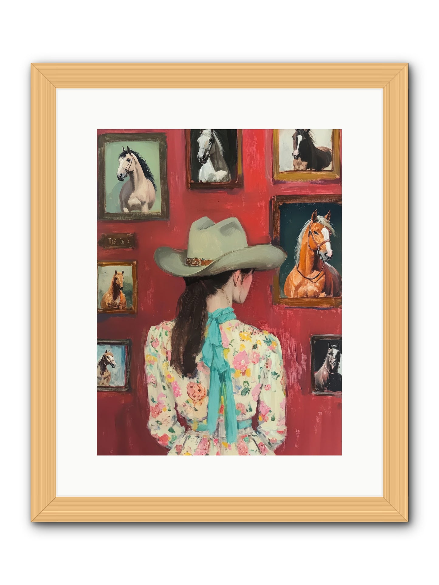 Rodeo Sweetheart -- Framed Print - Natural 12x16