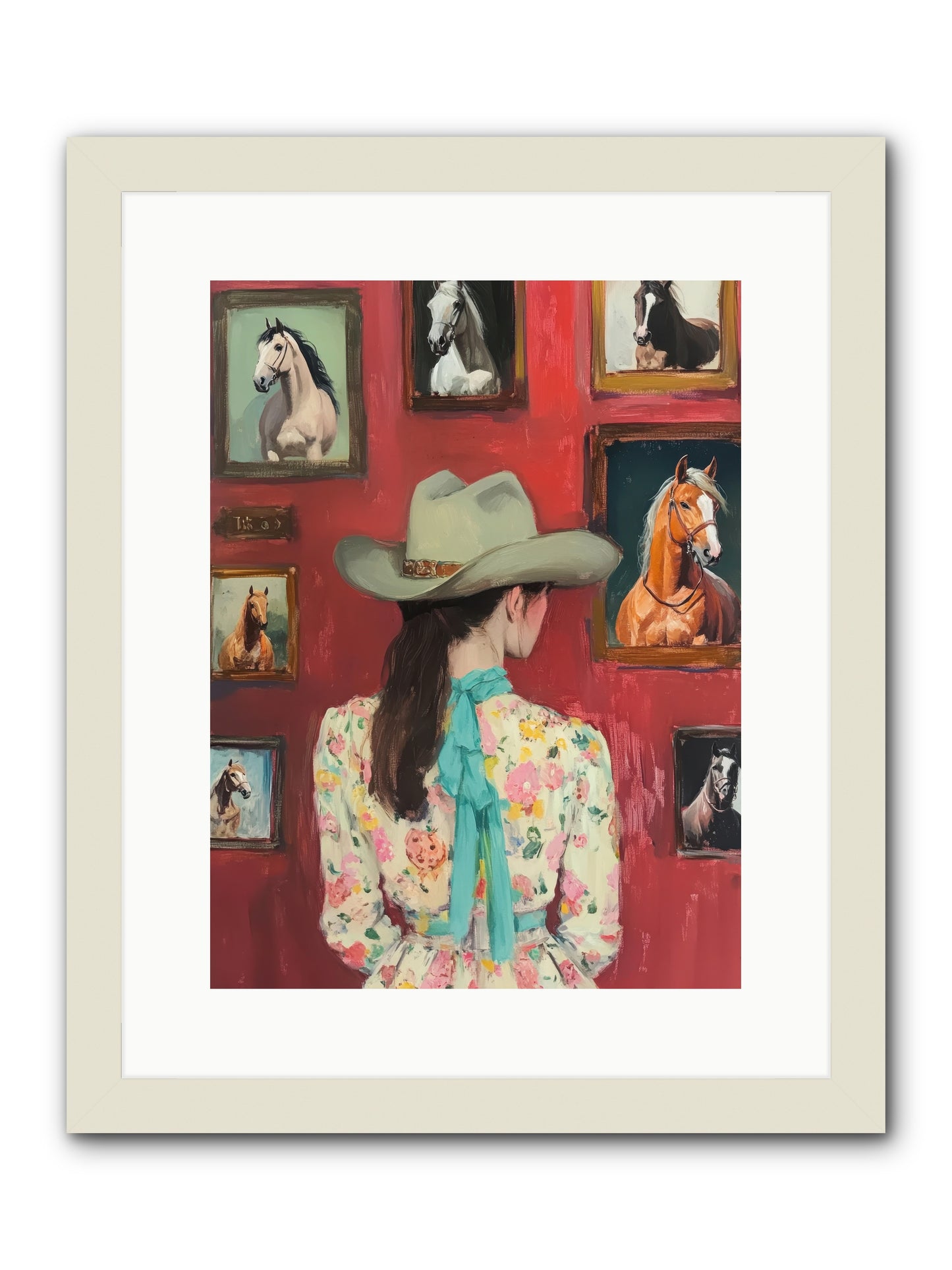 Rodeo Sweetheart -- Framed Print - White 12x16