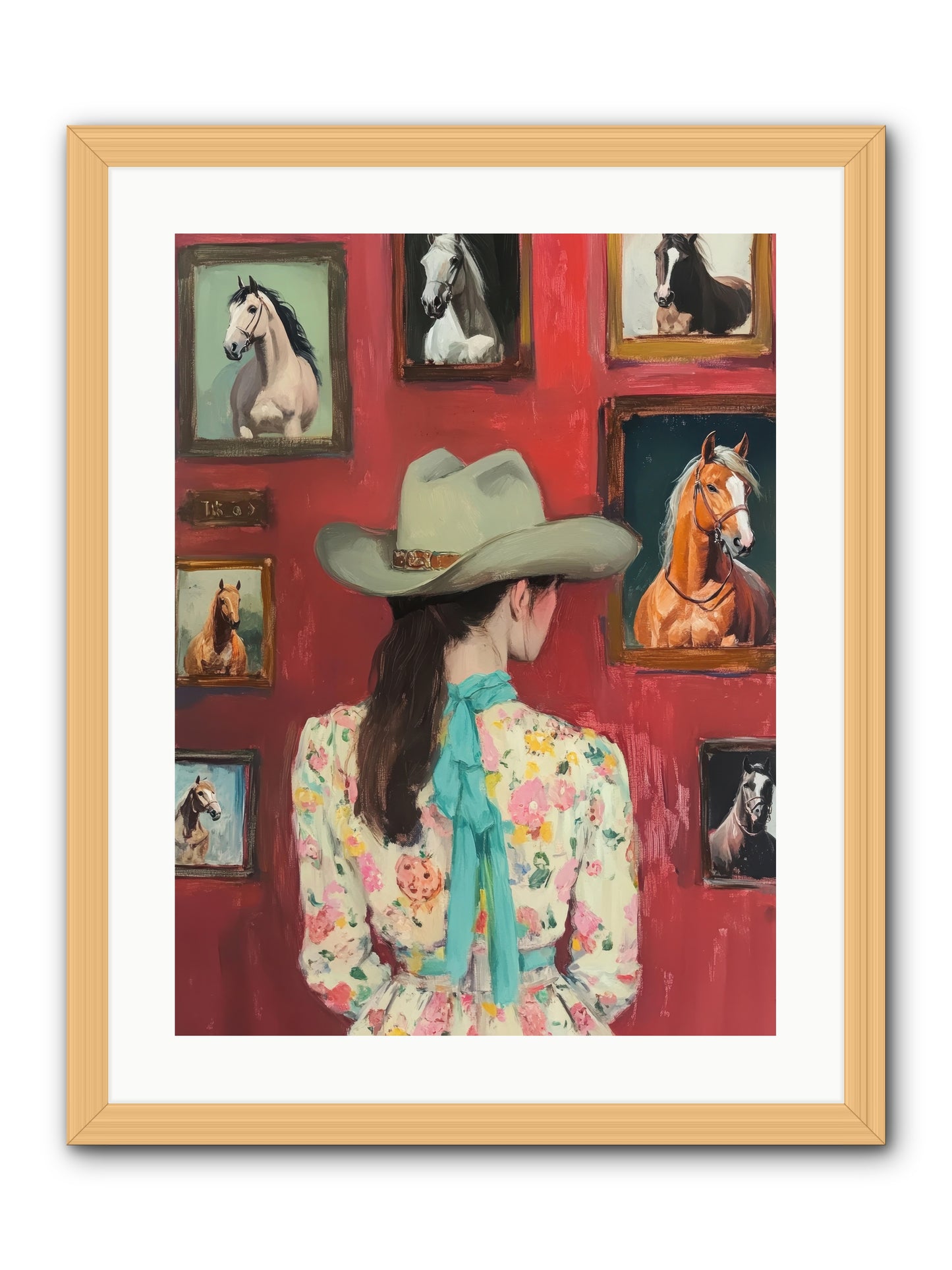 Rodeo Sweetheart -- Framed Print - Natural 18x24