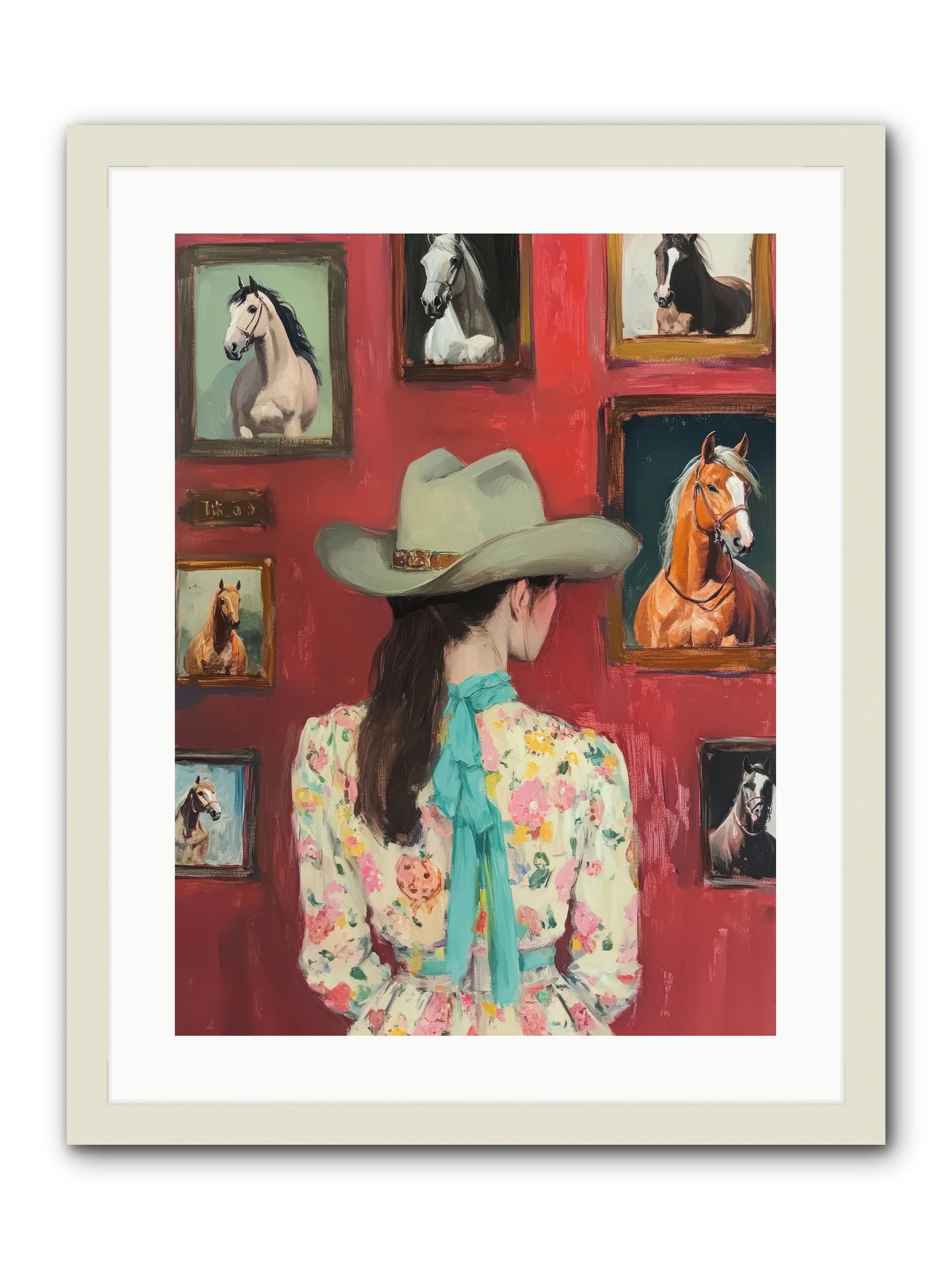 Rodeo Sweetheart -- Framed Print - White 18x24