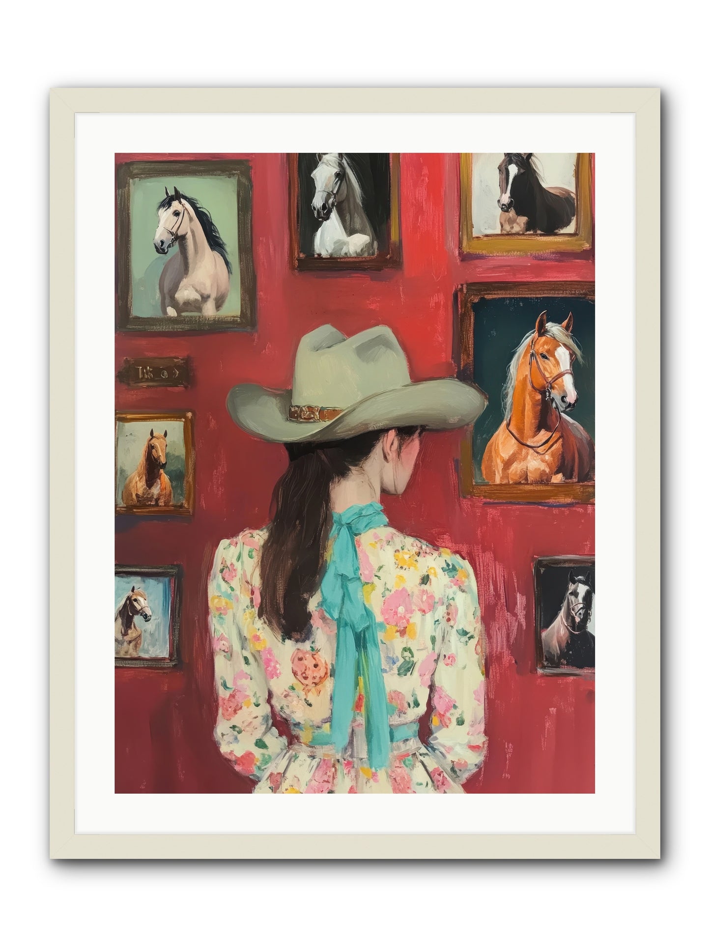 Rodeo Sweetheart -- Framed Print - White 24x32