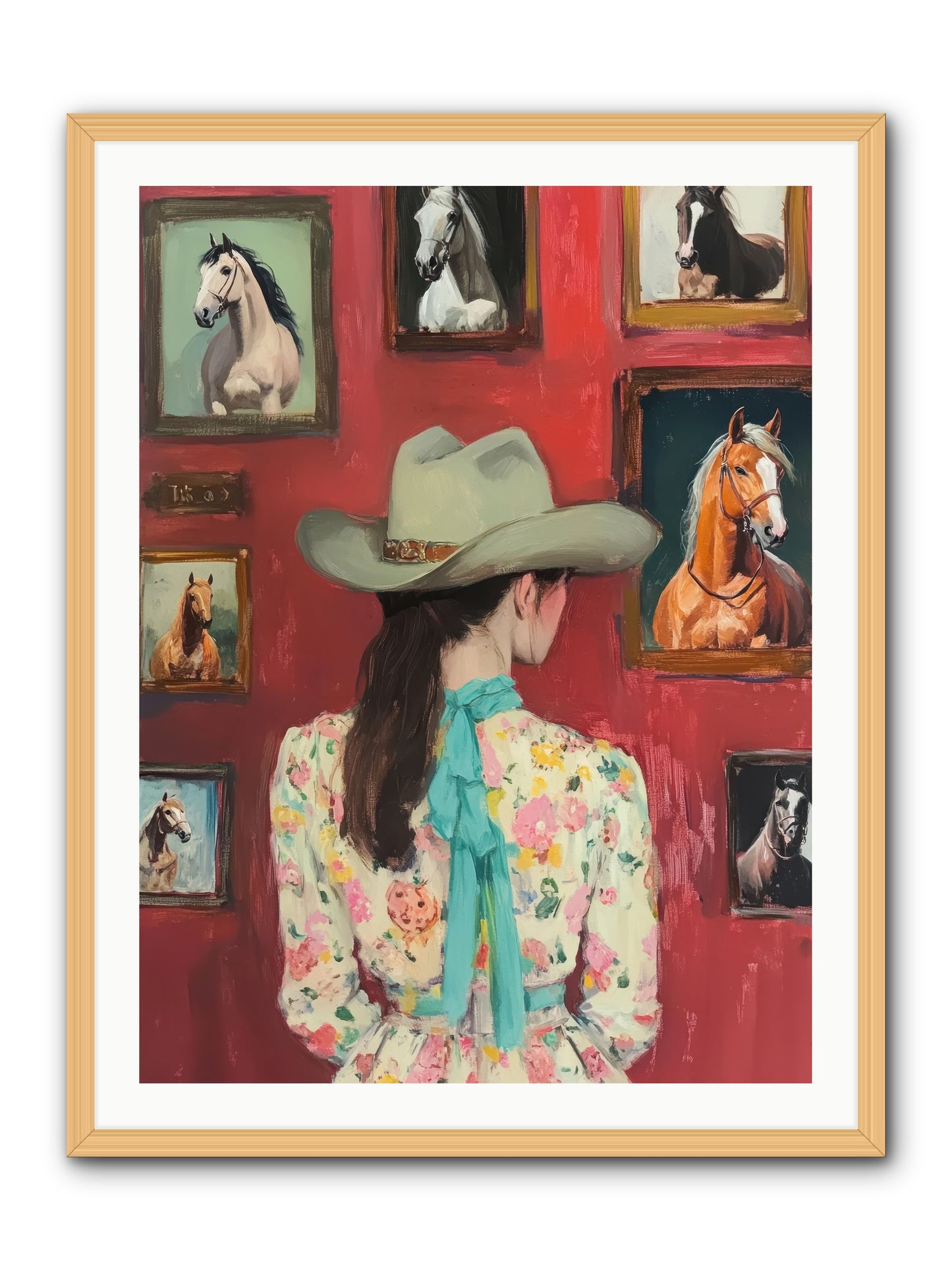 Rodeo Sweetheart -- Framed Print - Natural 30x40