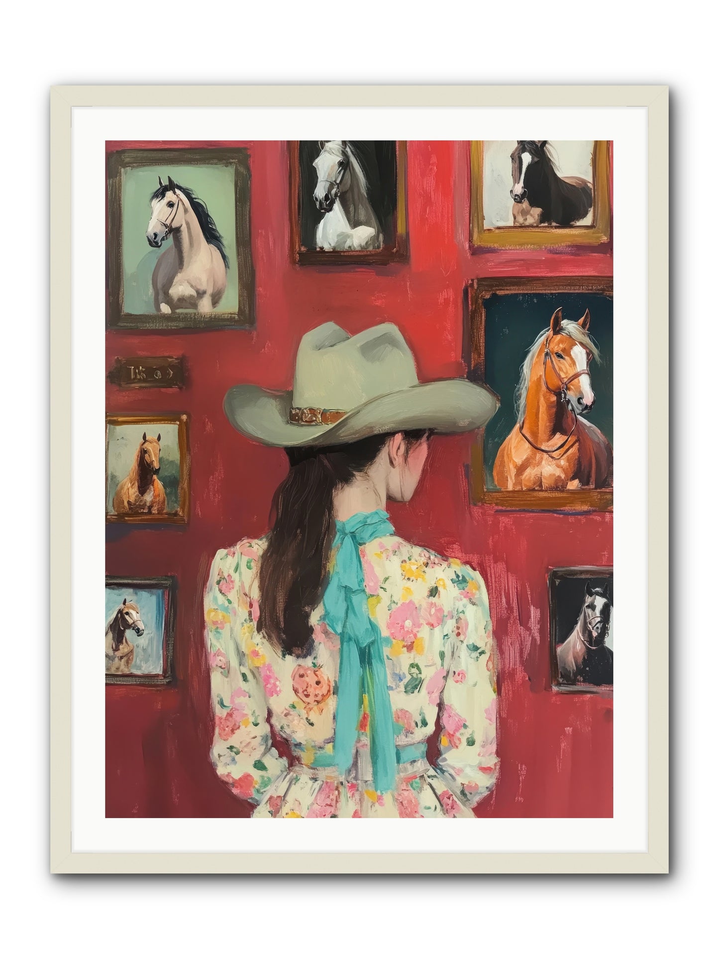 Rodeo Sweetheart -- Framed Print - White 30x40