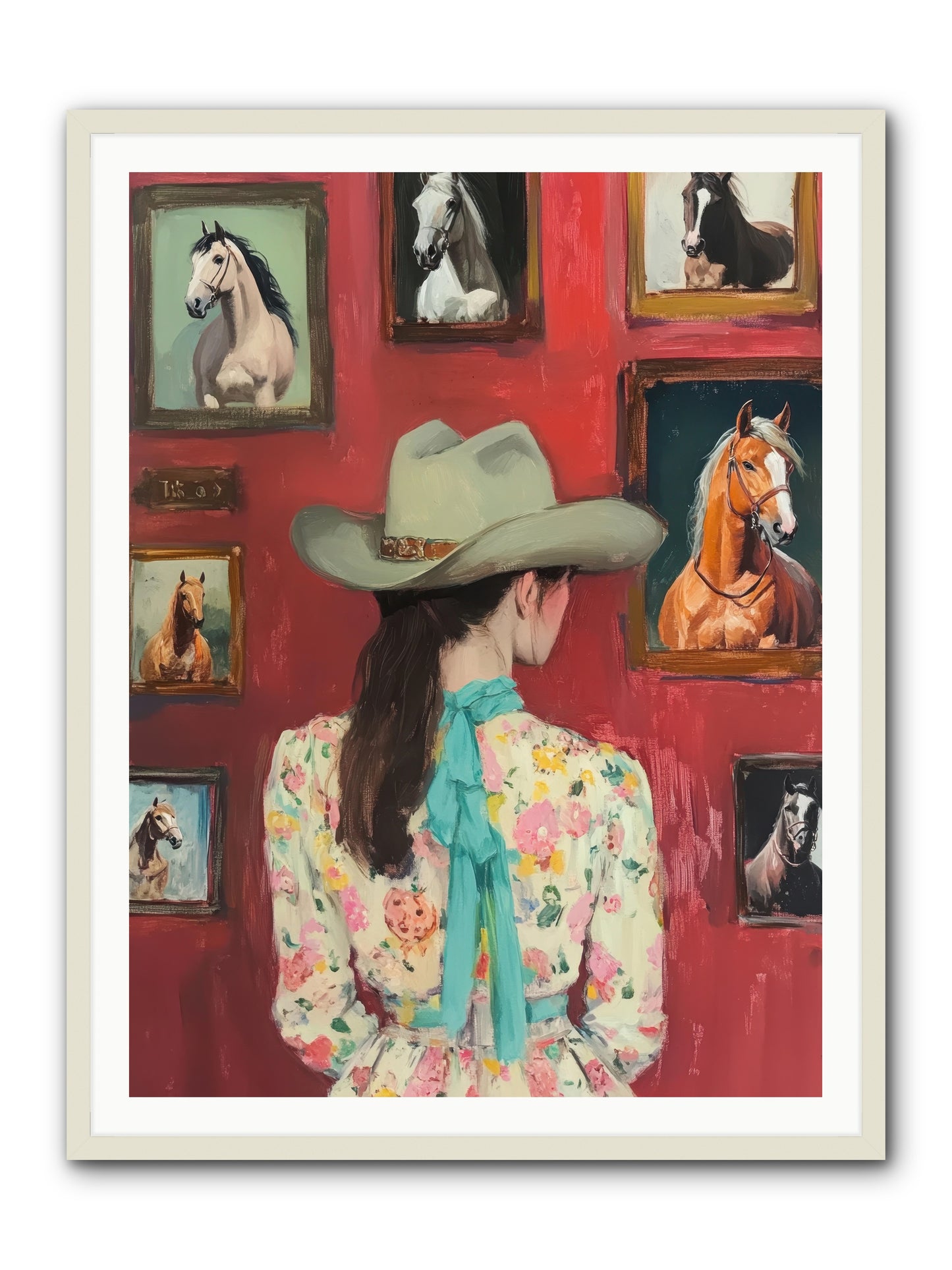 Rodeo Sweetheart -- Framed Print - White 36x48