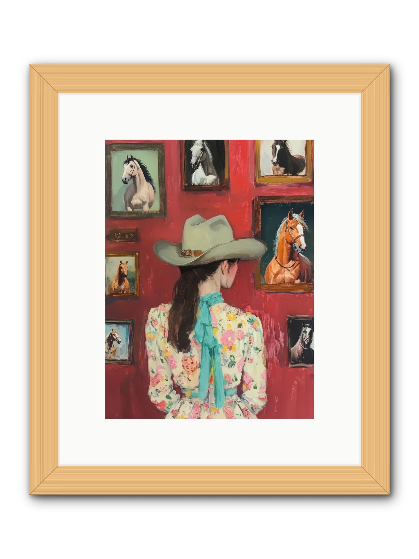 Rodeo Sweetheart -- Framed Print - Natural 9x12