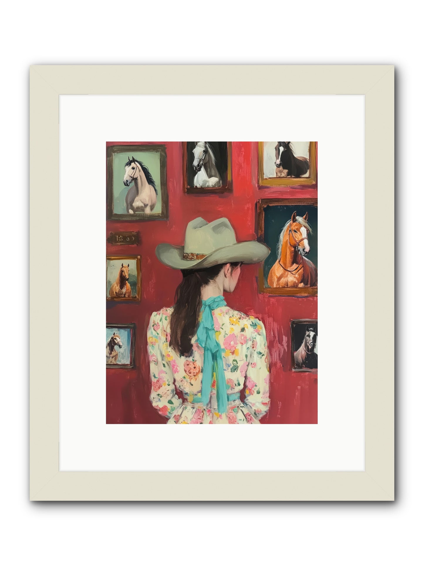 Rodeo Sweetheart -- Framed Print - White 9x12