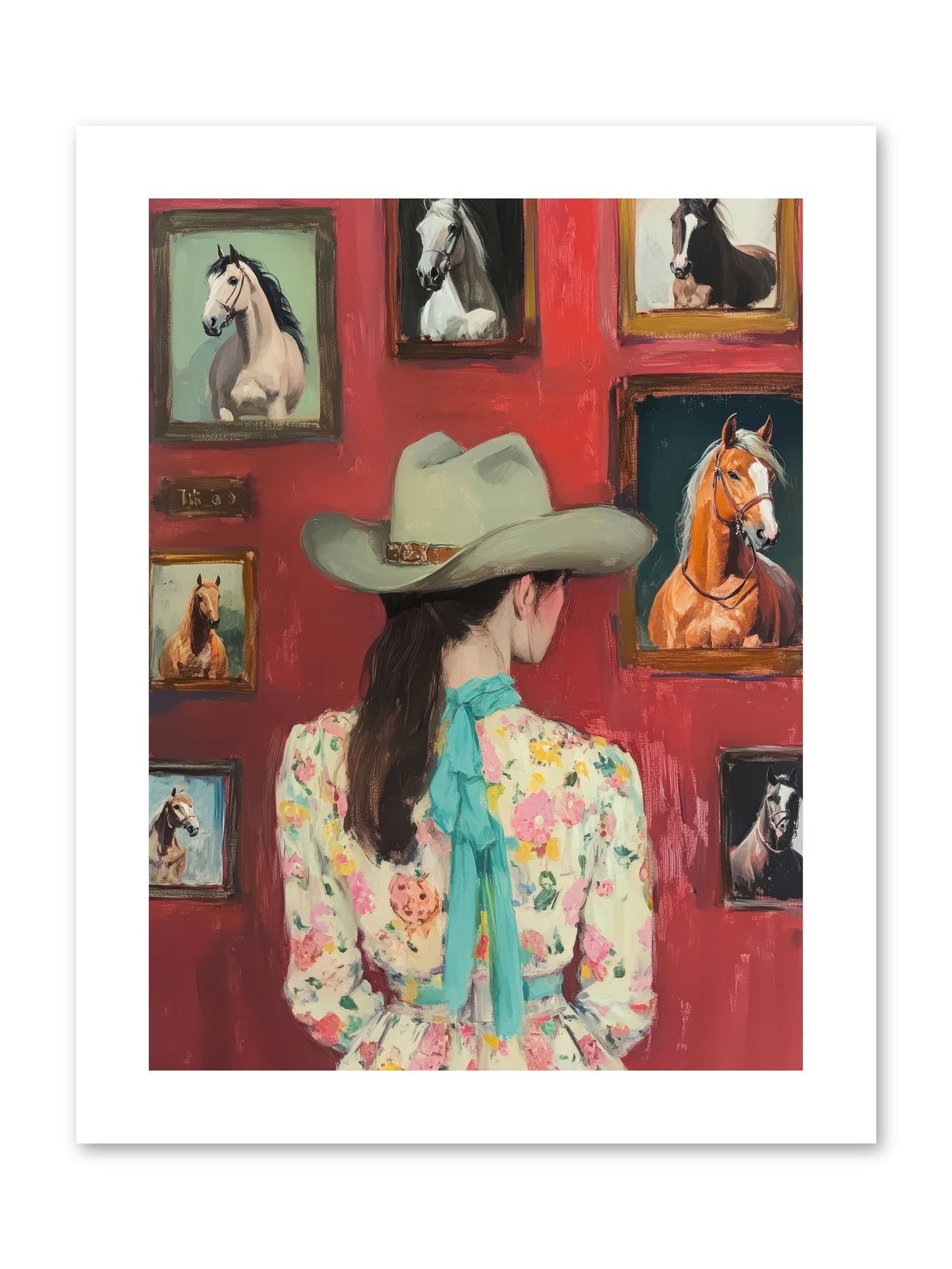 Rodeo Sweetheart -- Loose Canvas Print 9x12