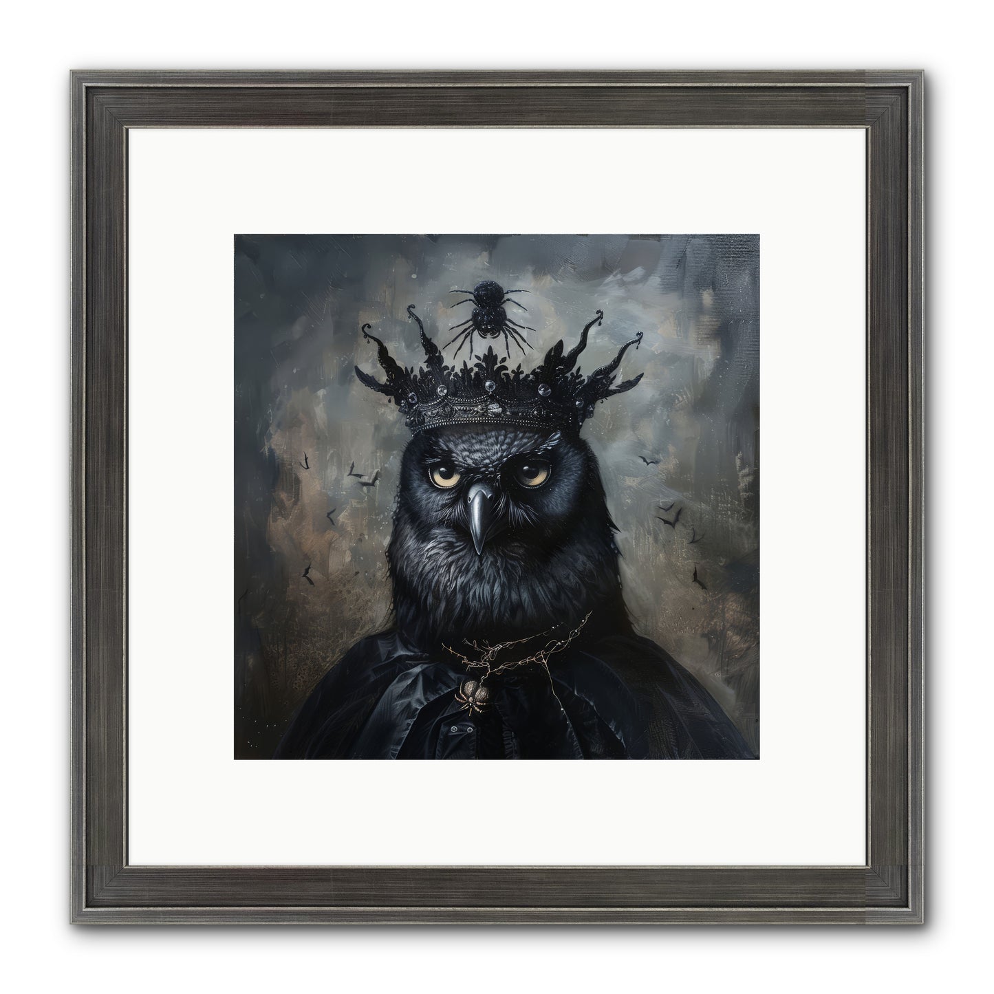 Roi de la Nuit — Roi-de-la-Nuit-10x10-Framed-Print-Slimwoods-Black-Silver.jpg
