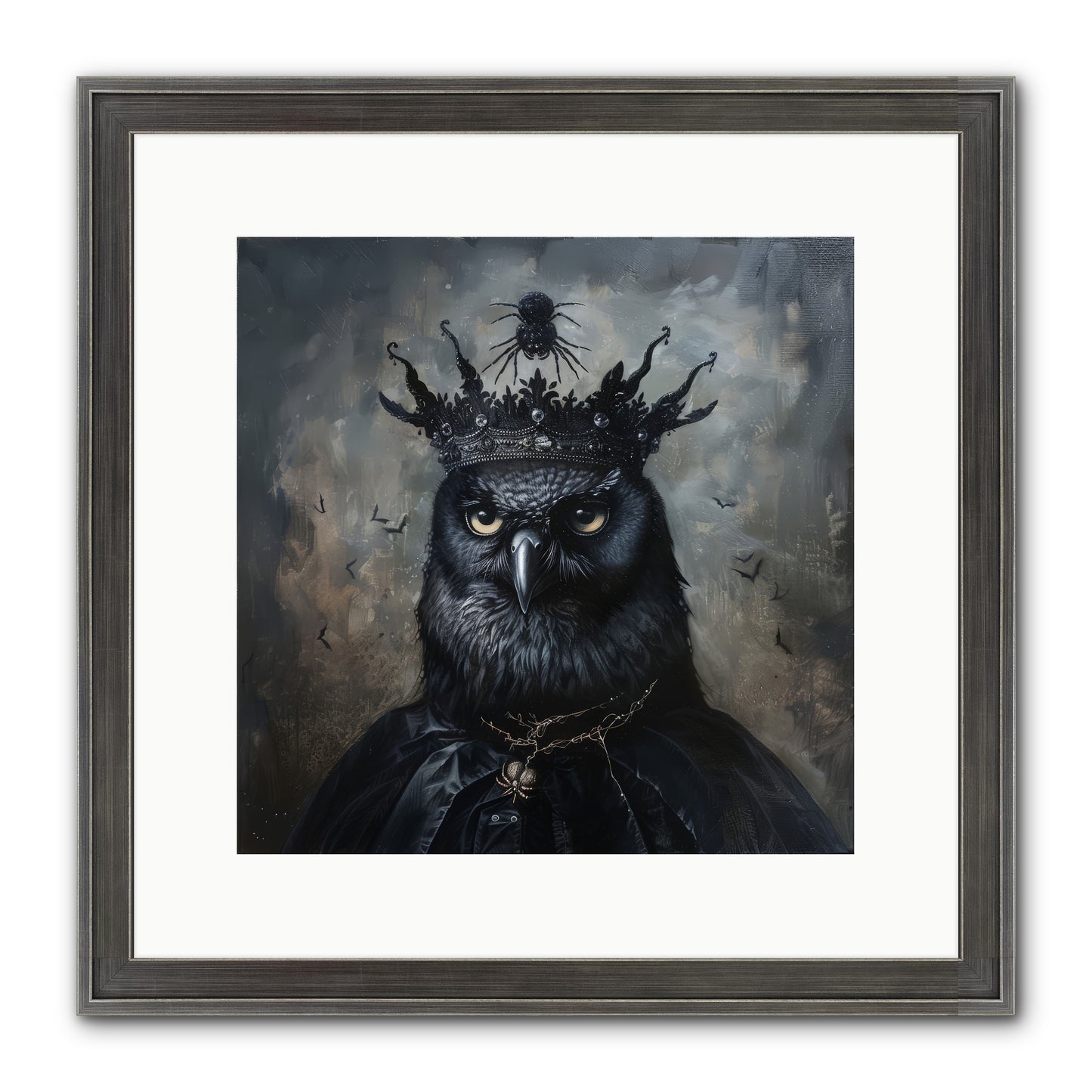 Roi de la Nuit — Roi-de-la-Nuit-12x12-Framed-Print-Slimwoods-Black-Silver.jpg