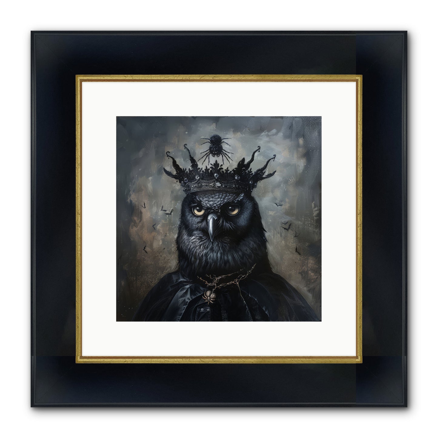 Roi de la Nuit — Roi-de-la-Nuit-12x12-Framed-Print-Wide-Black-w-Gold.jpg