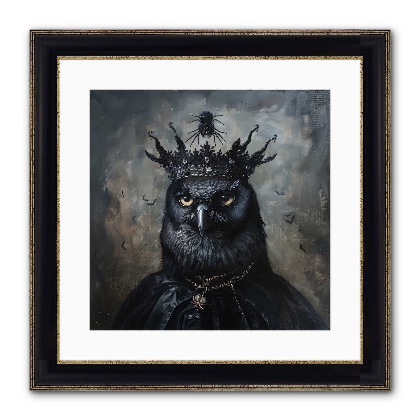 Roi de la Nuit — Roi-de-la-Nuit-16x16-Framed-Print-Black-Gold.jpg