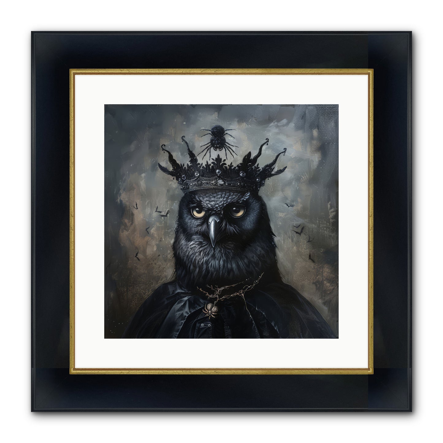Roi de la Nuit — Roi-de-la-Nuit-16x16-Framed-Print-Wide-Black-w-Gold.jpg