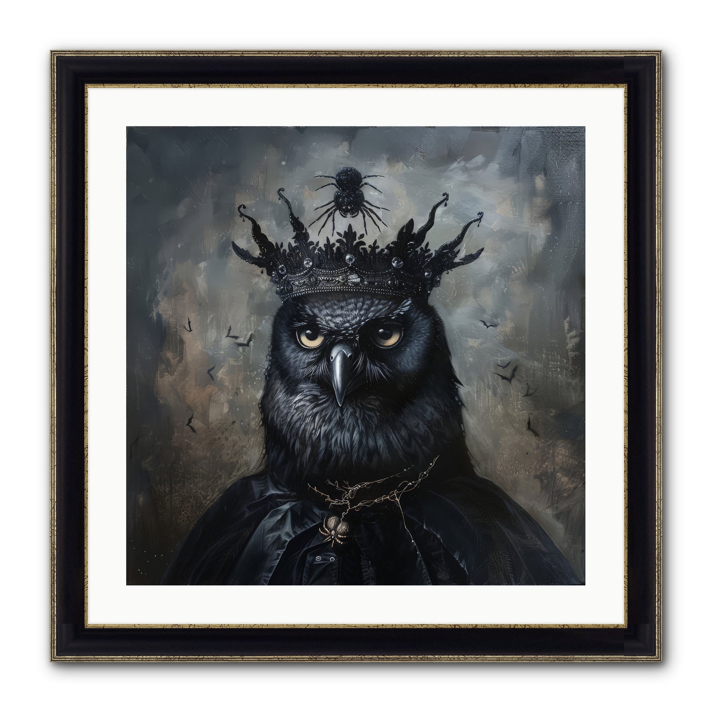 Roi de la Nuit — Roi-de-la-Nuit-24x24-Framed-Print-Black-Gold.jpg