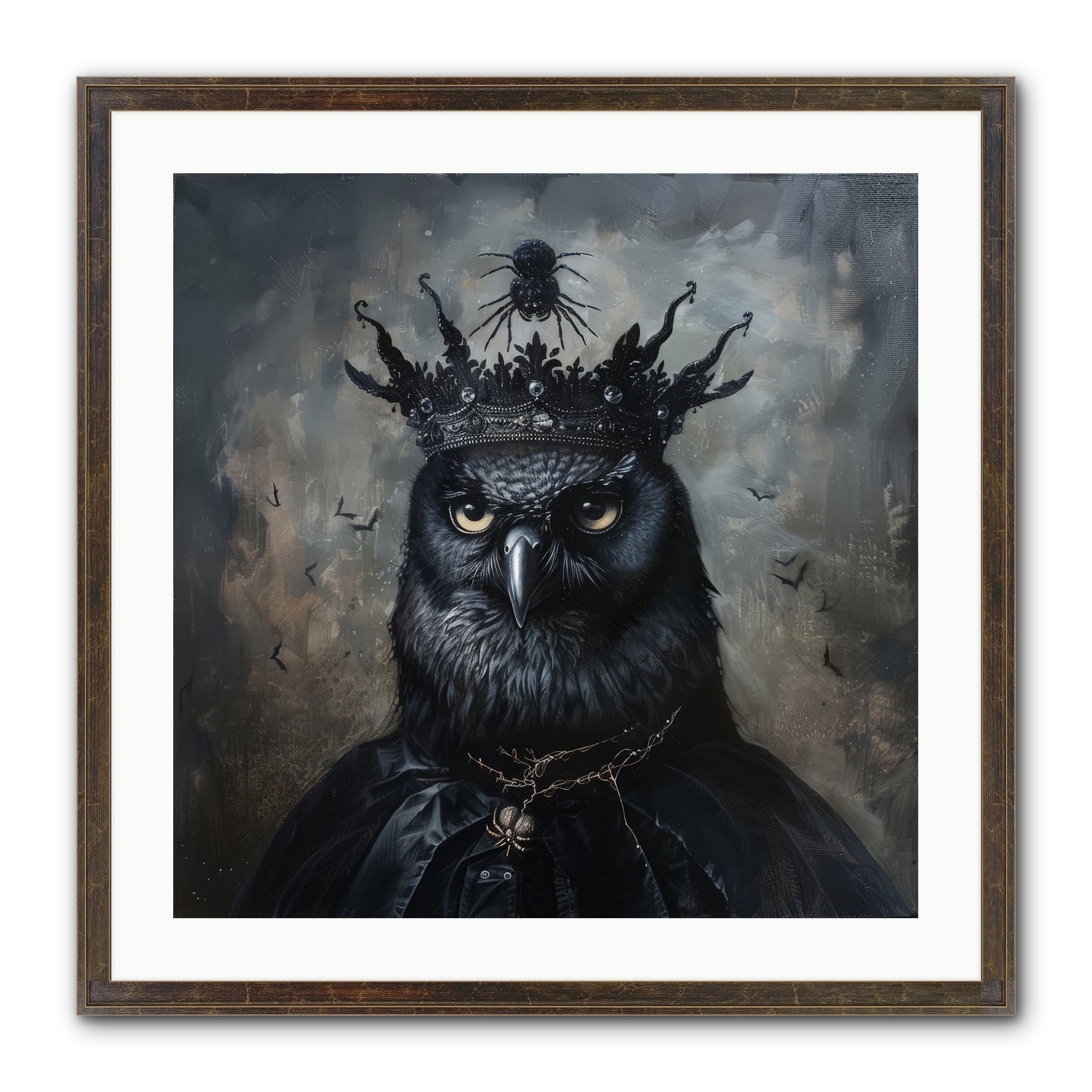 Roi de la Nuit — Roi-de-la-Nuit-24x24-Framed-Print-Slimwoods-Black-Gold.jpg