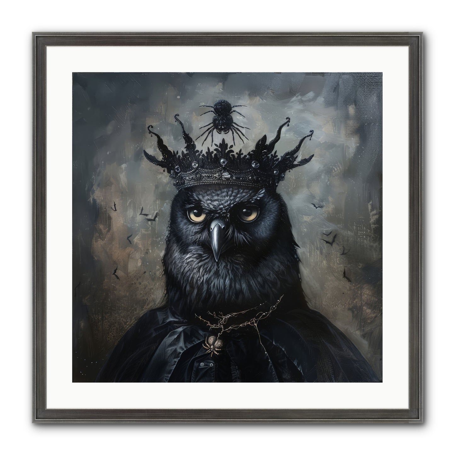 Roi de la Nuit — Roi-de-la-Nuit-24x24-Framed-Print-Slimwoods-Black-Silver.jpg