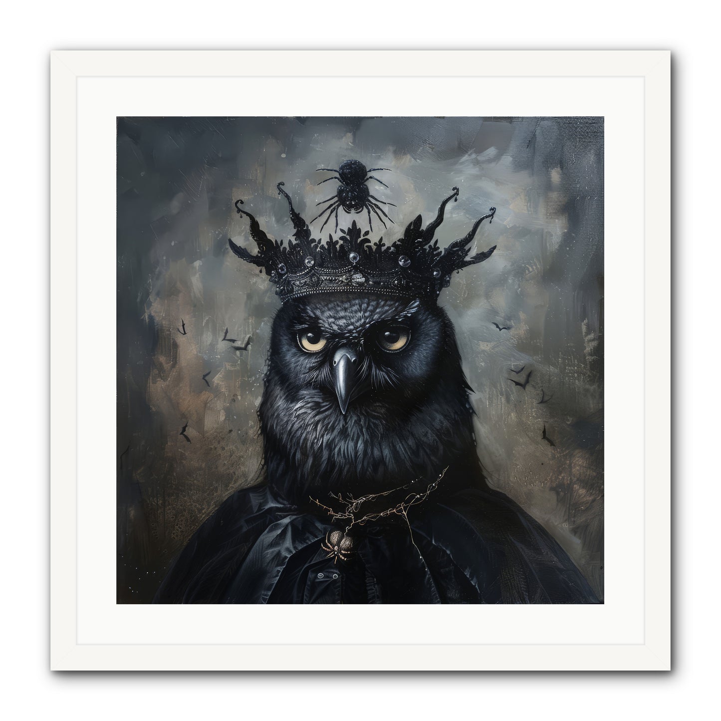Roi de la Nuit — Roi-de-la-Nuit-24x24-Framed-Print-White.jpg