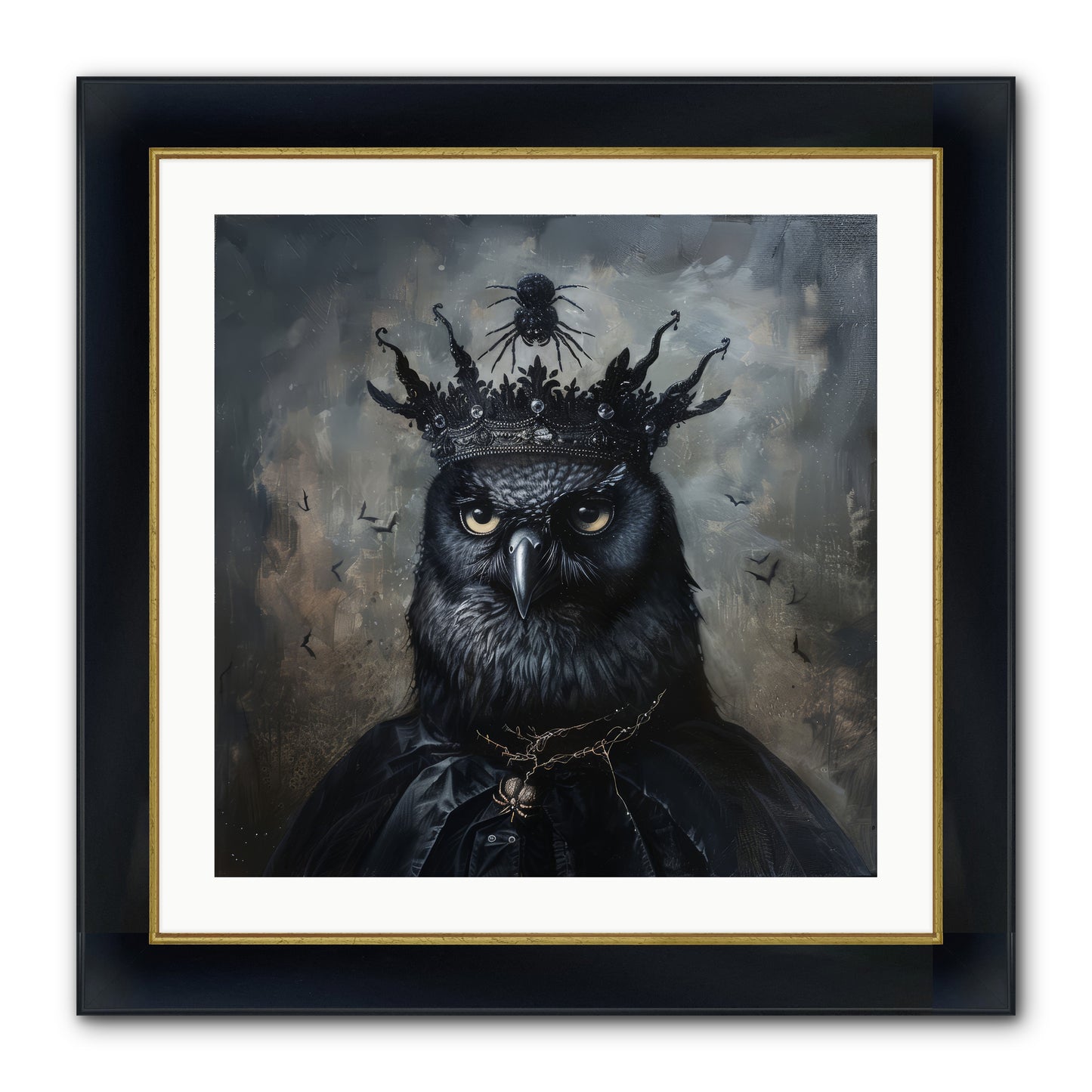 Roi de la Nuit — Roi-de-la-Nuit-24x24-Framed-Print-Wide-Black-w-Gold.jpg