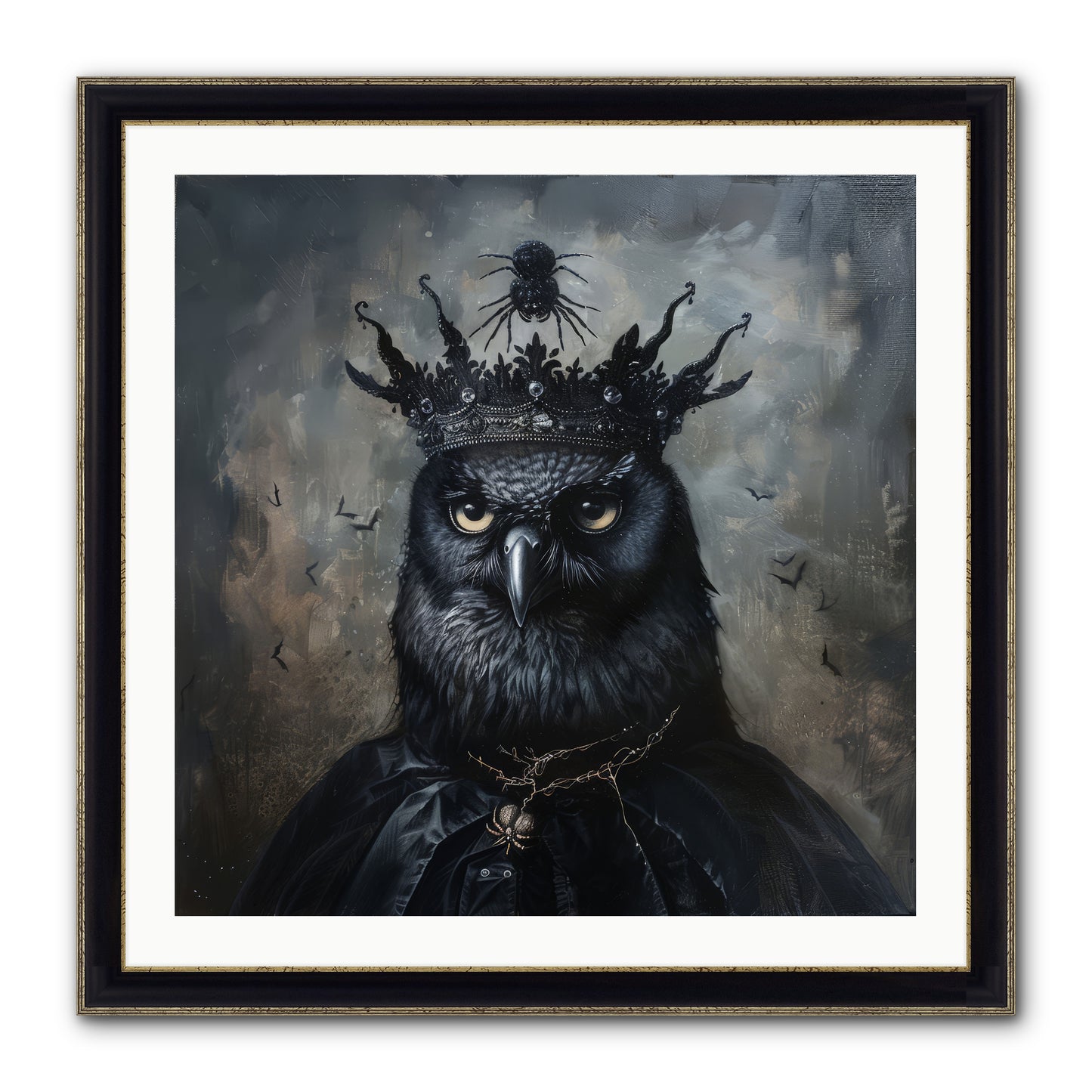Roi de la Nuit — Roi-de-la-Nuit-30x30-Framed-Print-Black-Gold.jpg