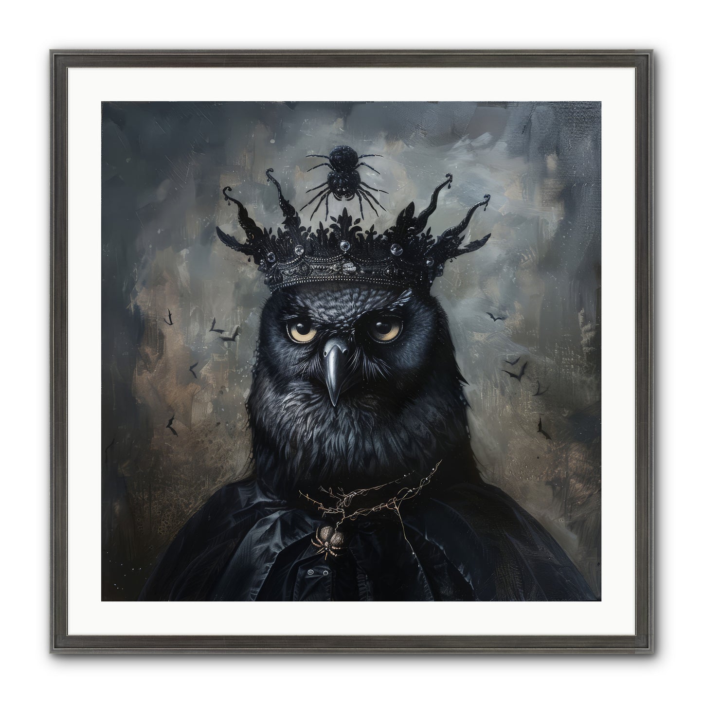 Roi de la Nuit — Roi-de-la-Nuit-30x30-Framed-Print-Slimwoods-Black-Silver.jpg