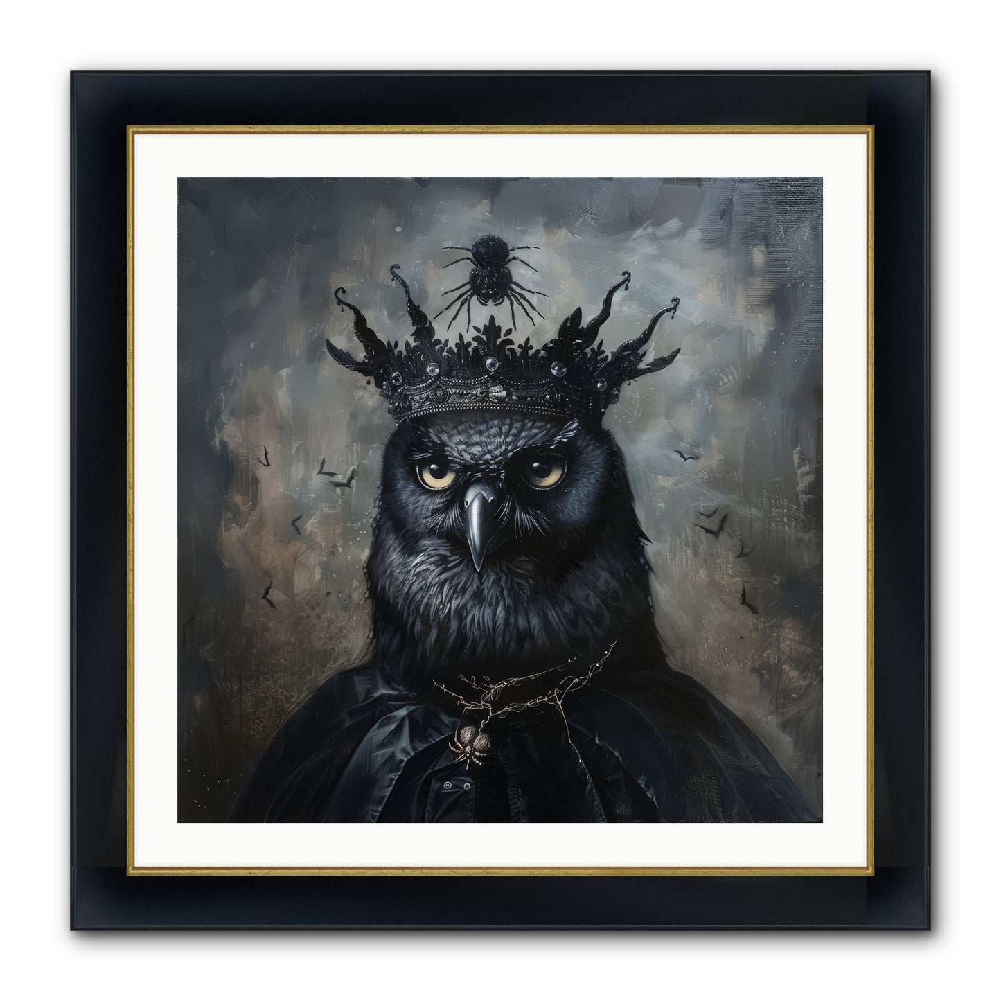 Roi de la Nuit — Roi-de-la-Nuit-30x30-Framed-Print-Wide-Black-w-Gold.jpg