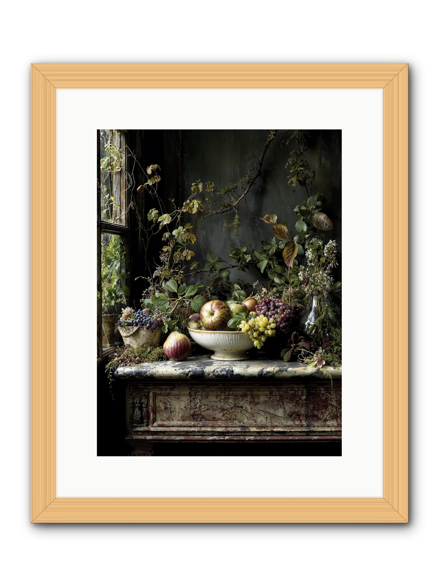 Romance finds its season -- Framed Print - Natural 12x16