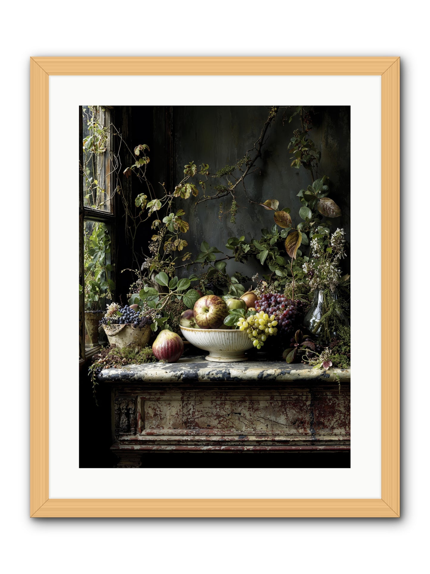 Romance finds its season -- Framed Print - Natural 18x24