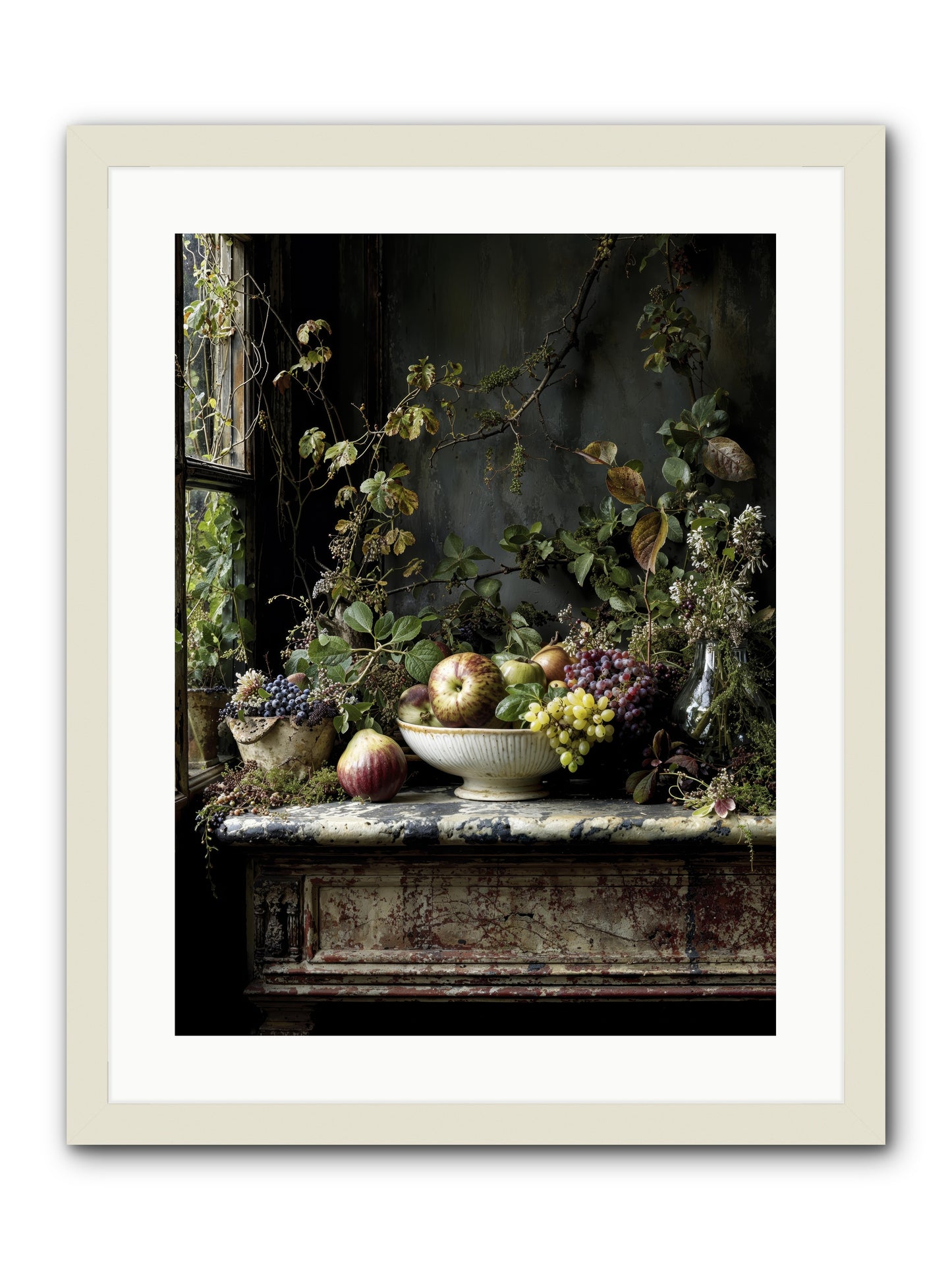 Romance finds its season -- Framed Print - White 18x24