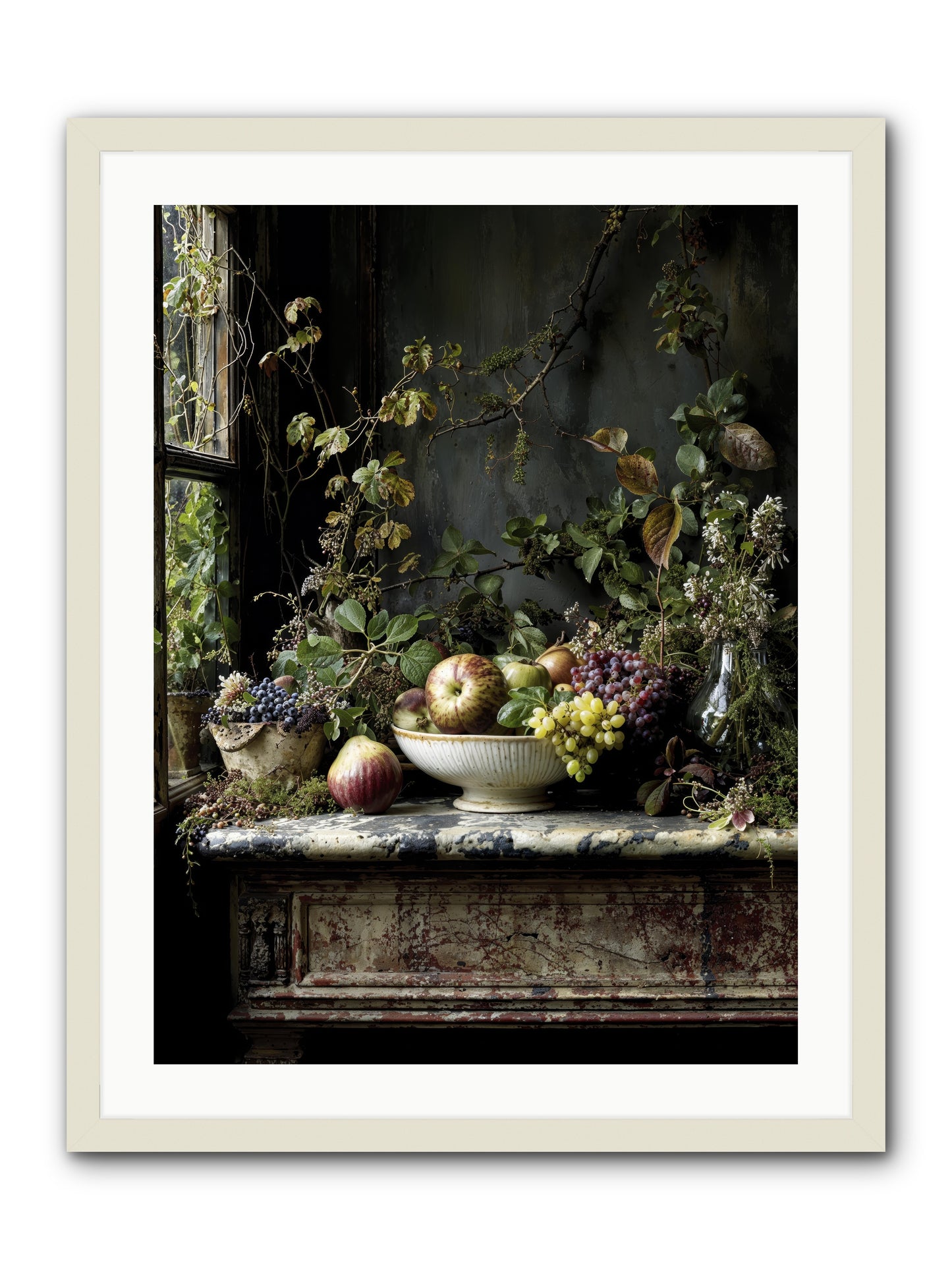 Romance finds its season -- Framed Print - White 24x32