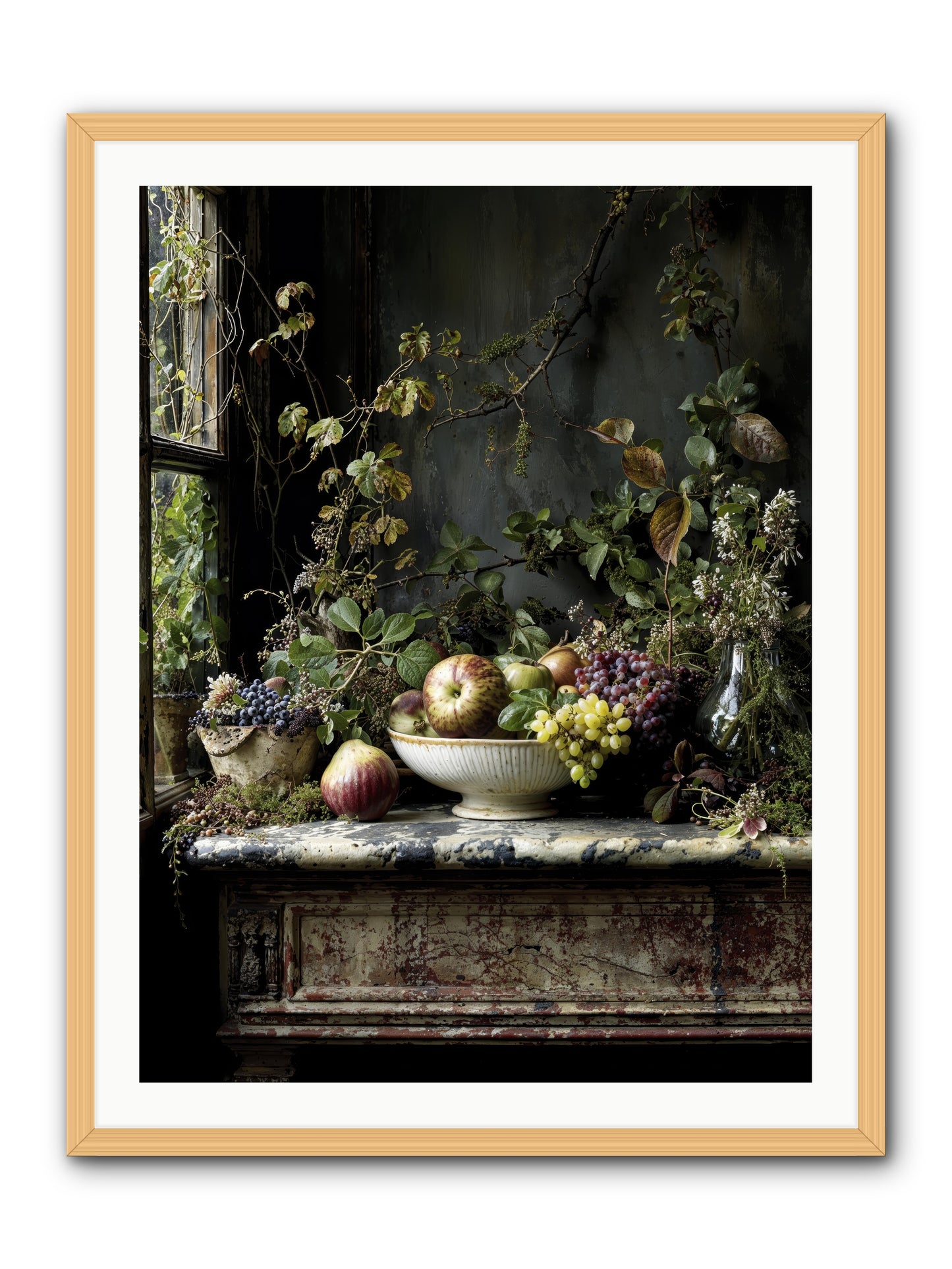 Romance finds its season -- Framed Print - Natural 30x40