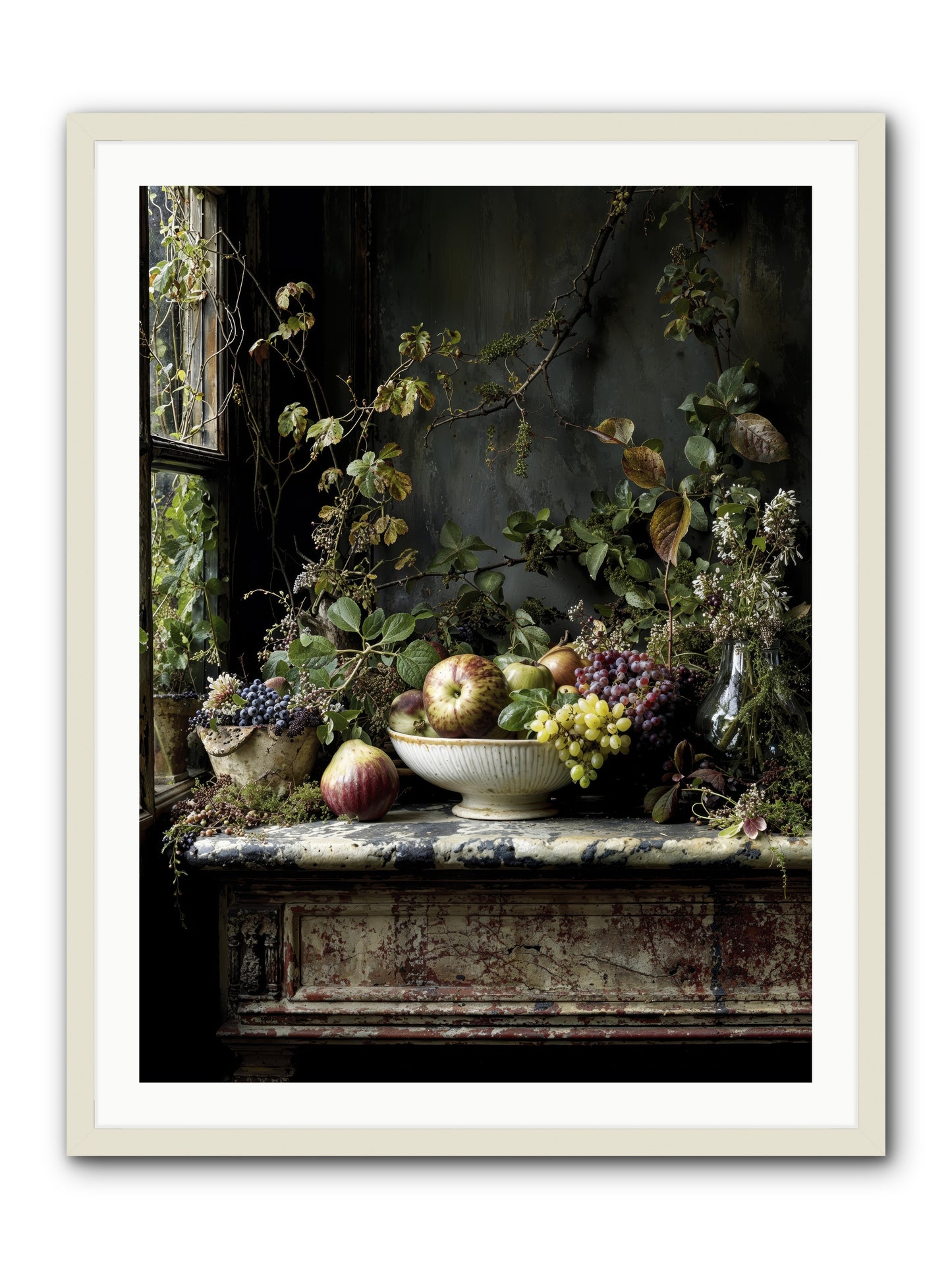 Romance finds its season -- Framed Print - White 30x40