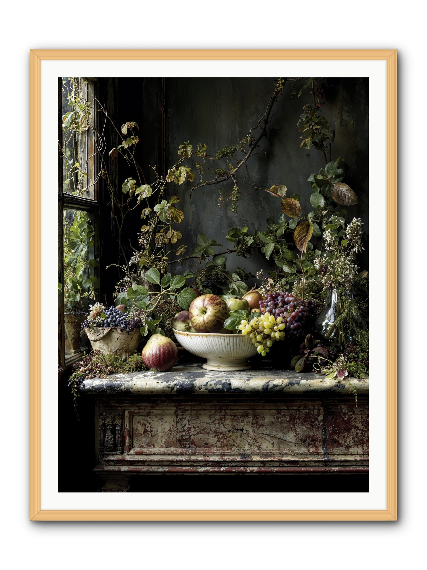 Romance finds its season -- Framed Print - Natural 36x48