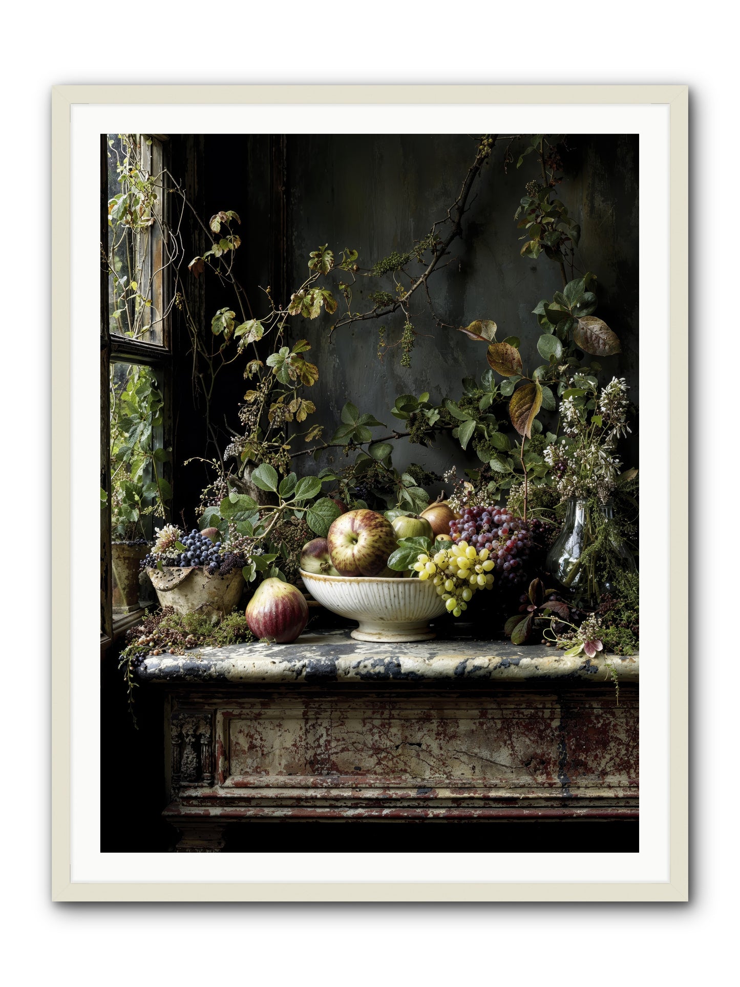 Romance finds its season -- Framed Print - White 36x48