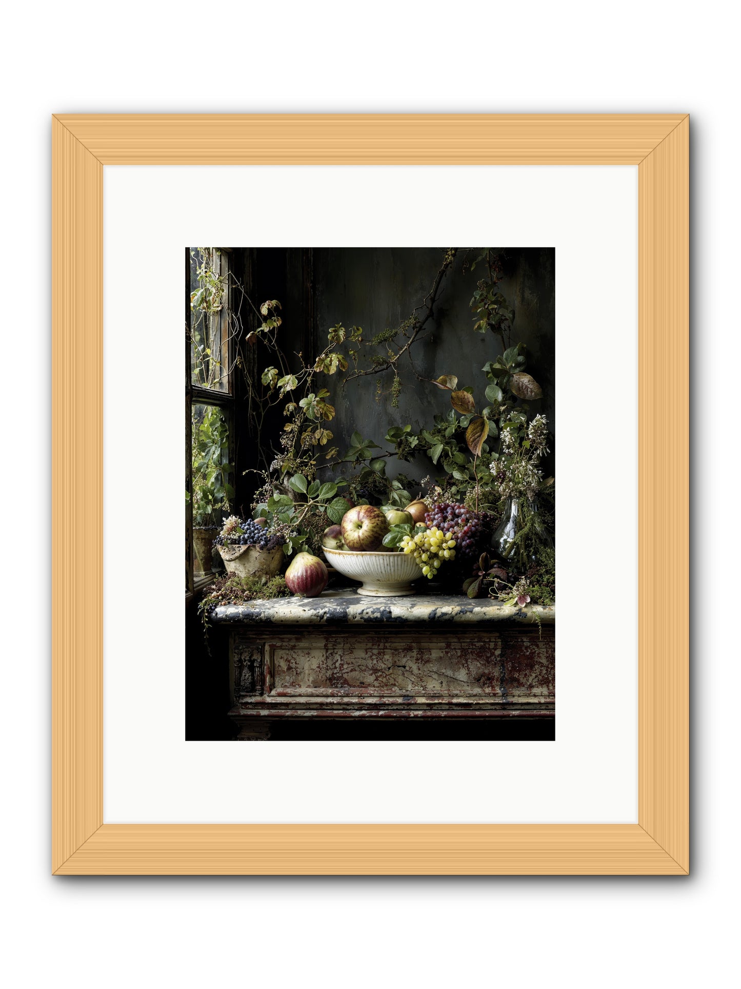 Romance finds its season -- Framed Print - Natural 9x12