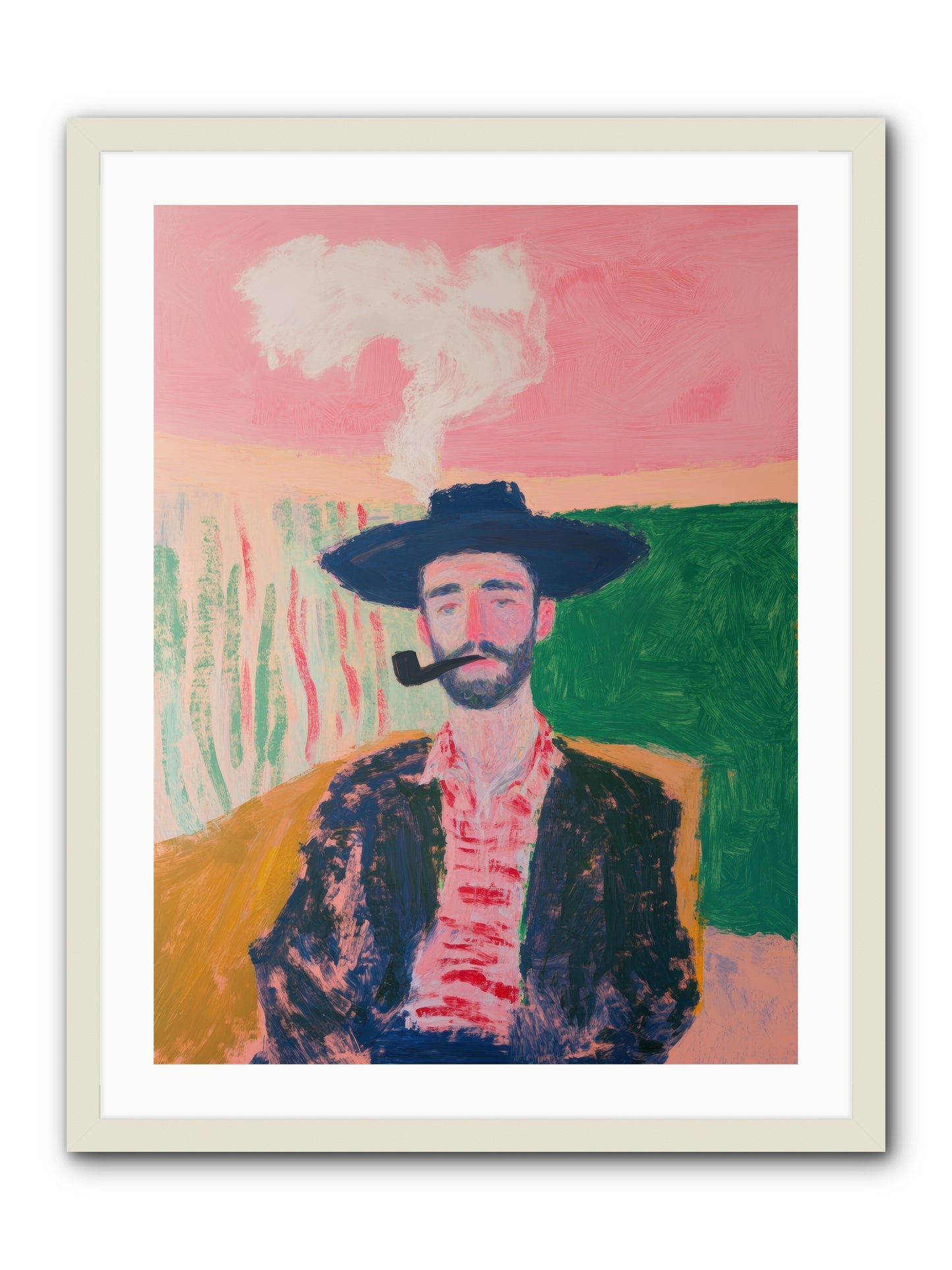 Roping Rebel -- Framed Print - White 24x32