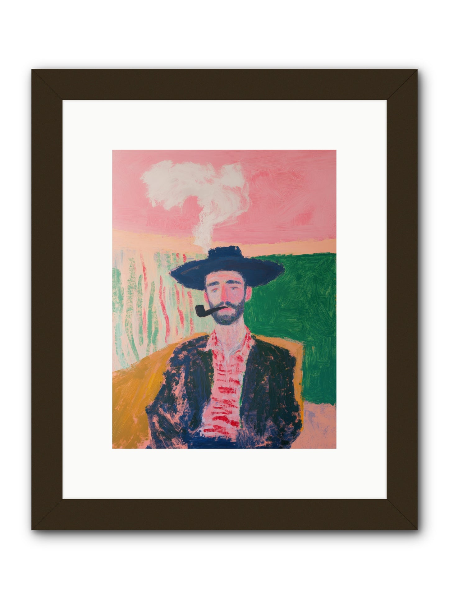 Roping Rebel -- Framed Print - Black 9x12