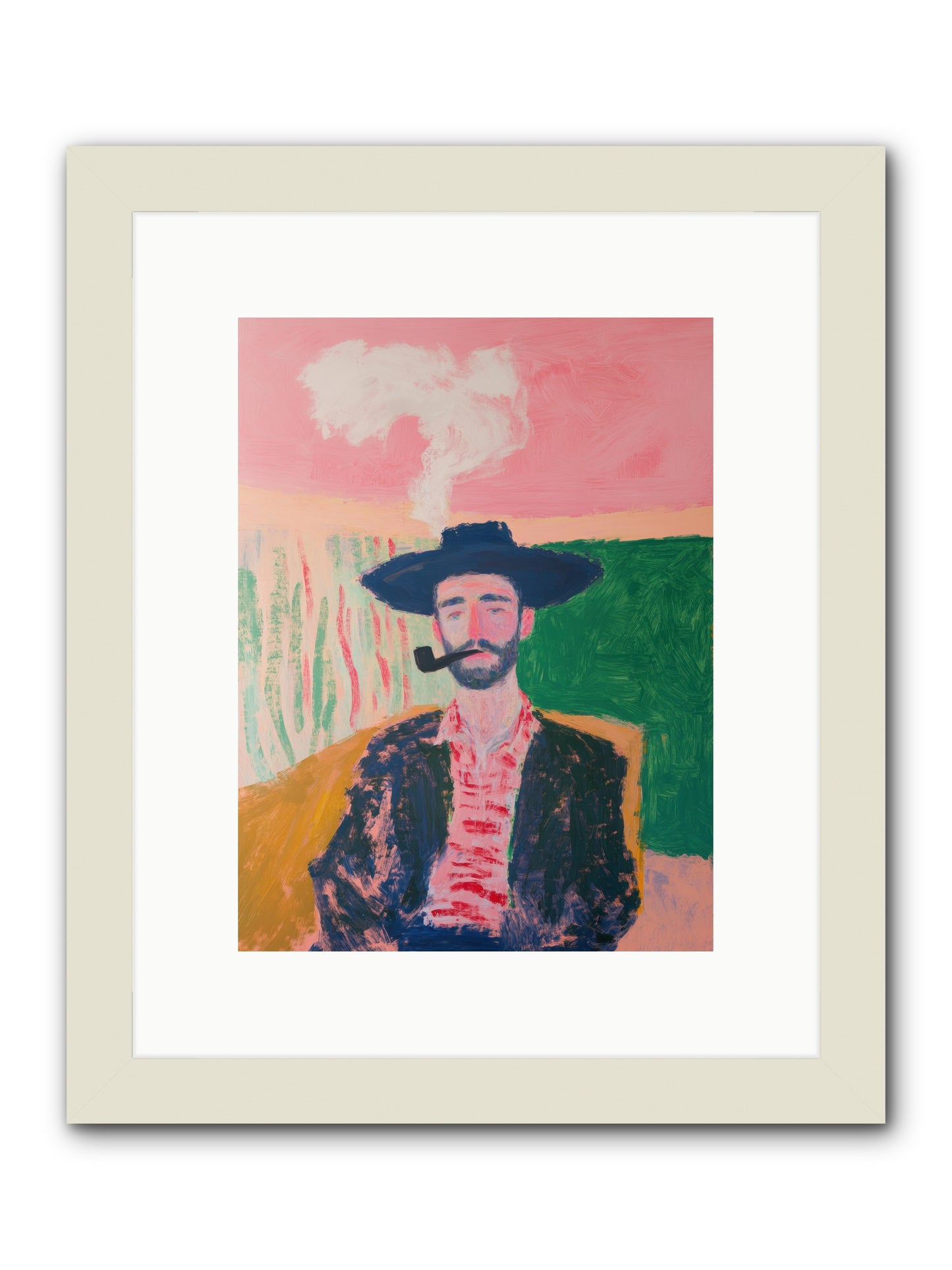Roping Rebel -- Framed Print - White 9x12