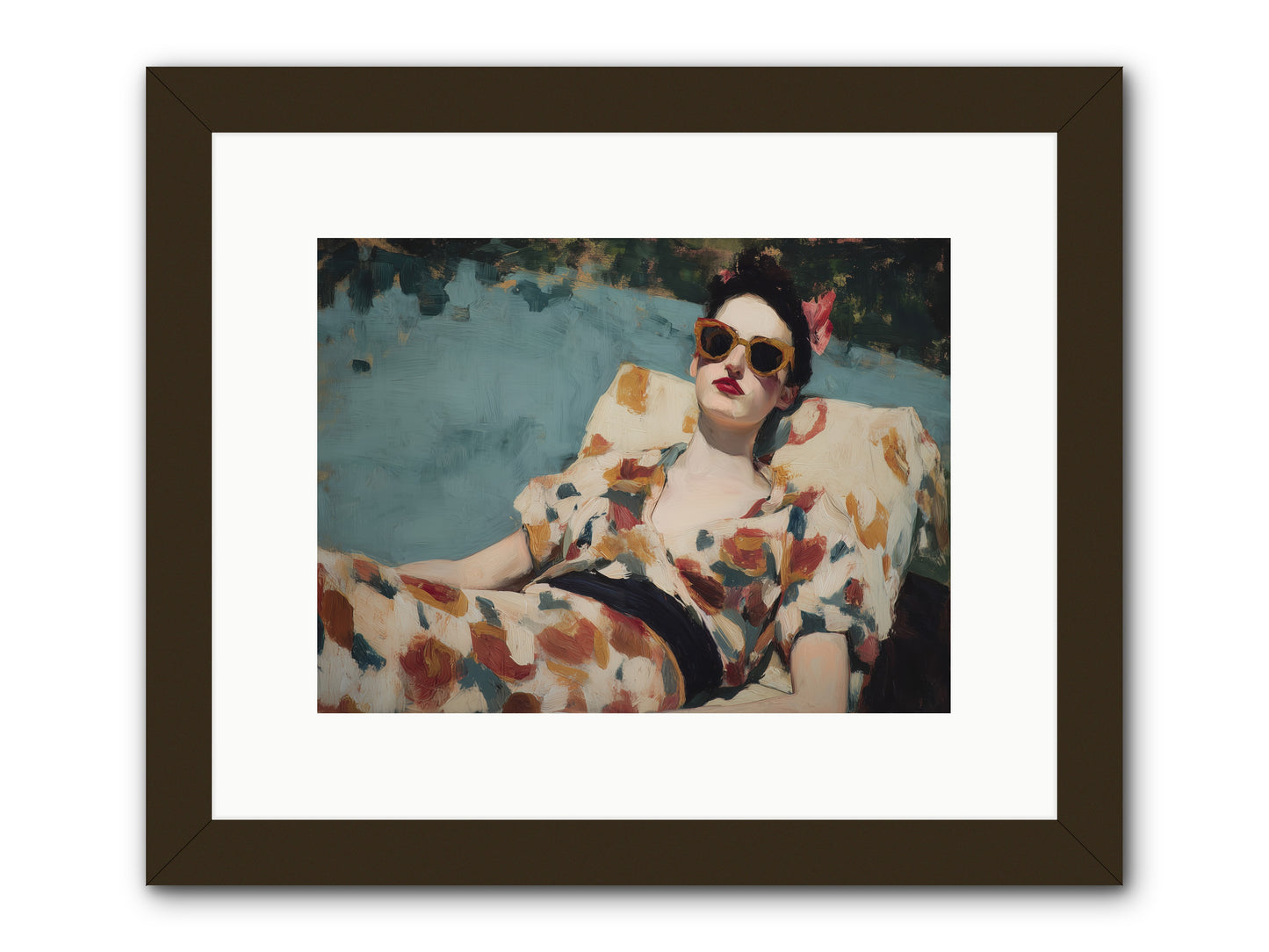 Rose-Colored Life -- Framed Print - Black 12x9