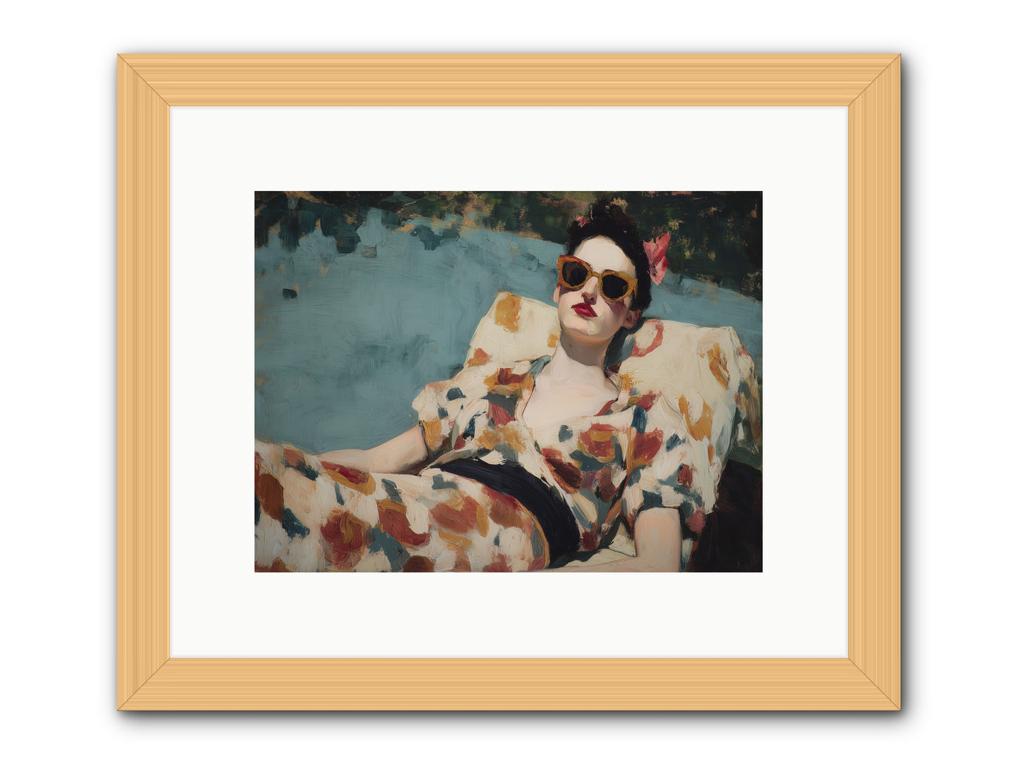 Rose-Colored Life -- Framed Print - Natural 12x9