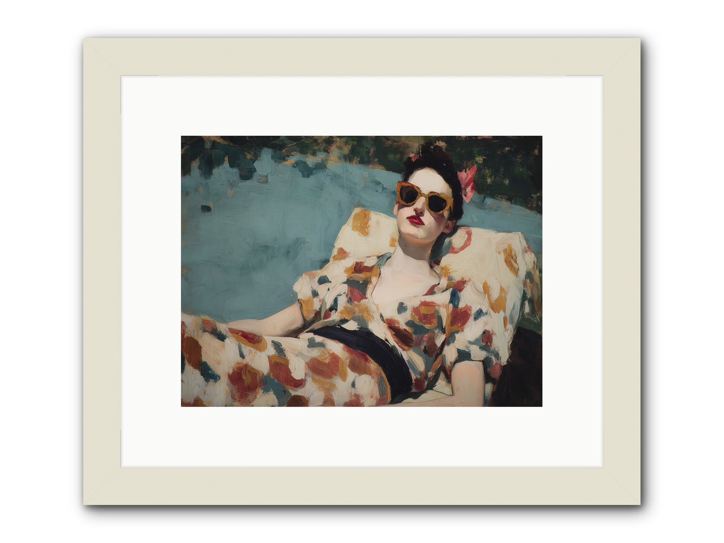 Rose-Colored Life -- Framed Print - White 12x9