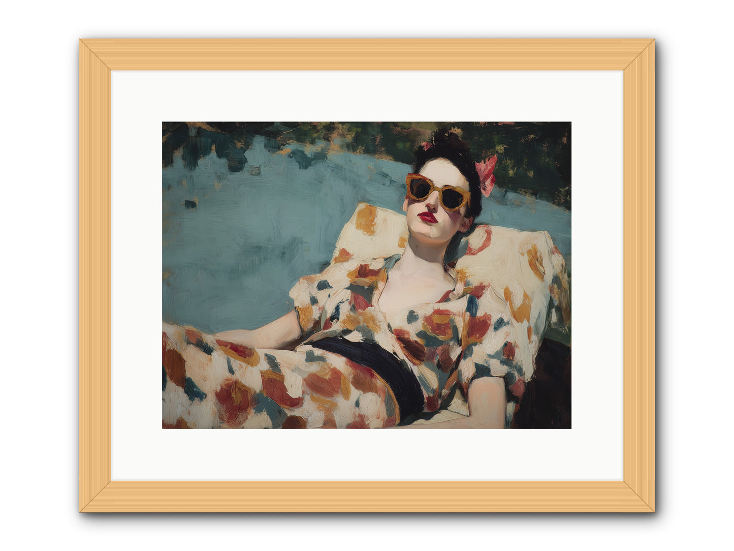 Rose-Colored Life -- Framed Print - Natural 16x12