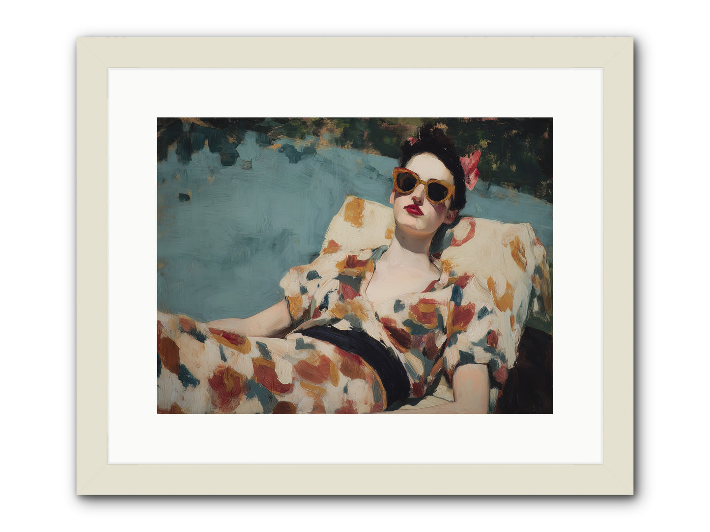 Rose-Colored Life -- Framed Print - White 16x12