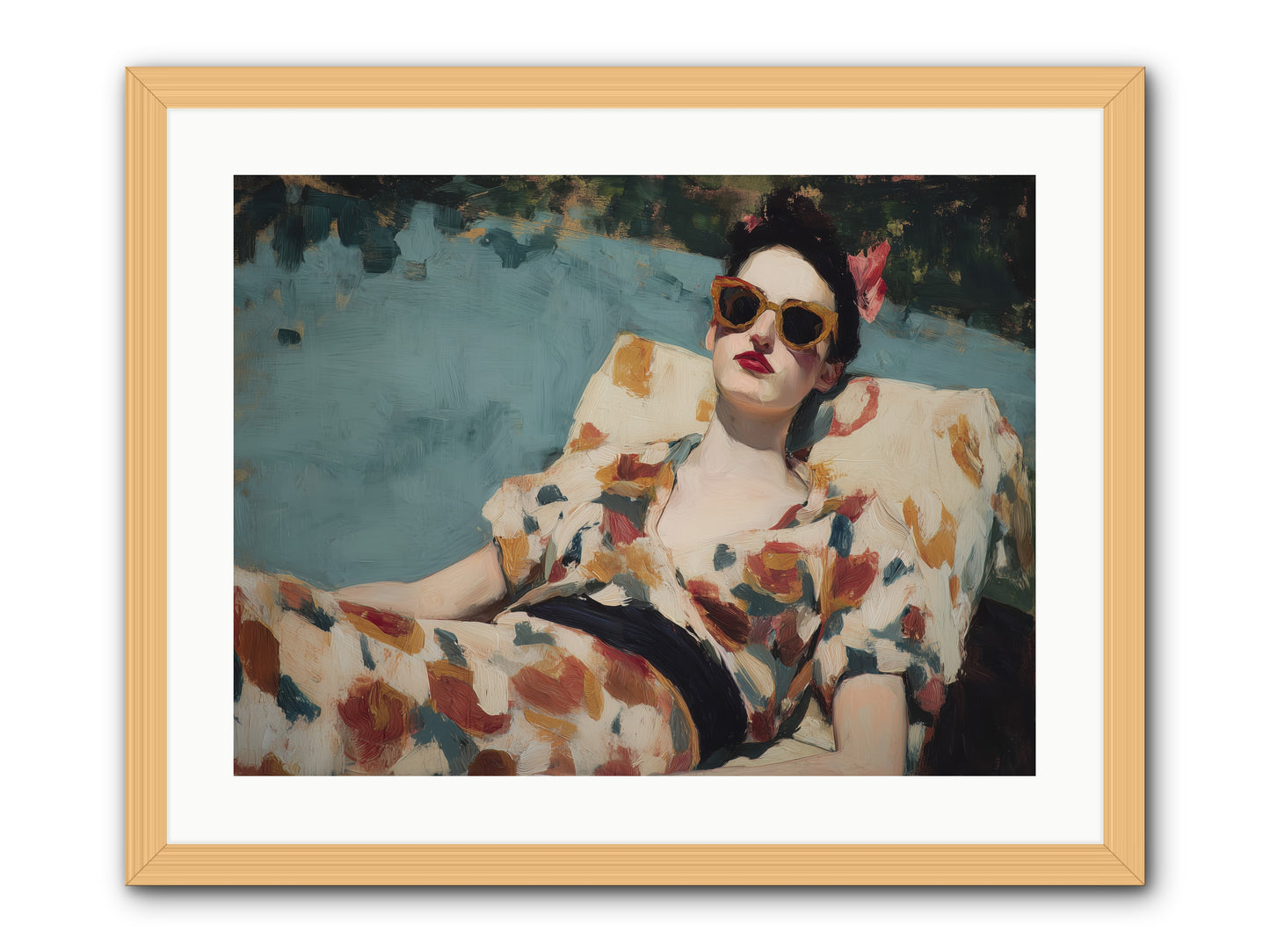 Rose-Colored Life -- Framed Print - Natural 24x18