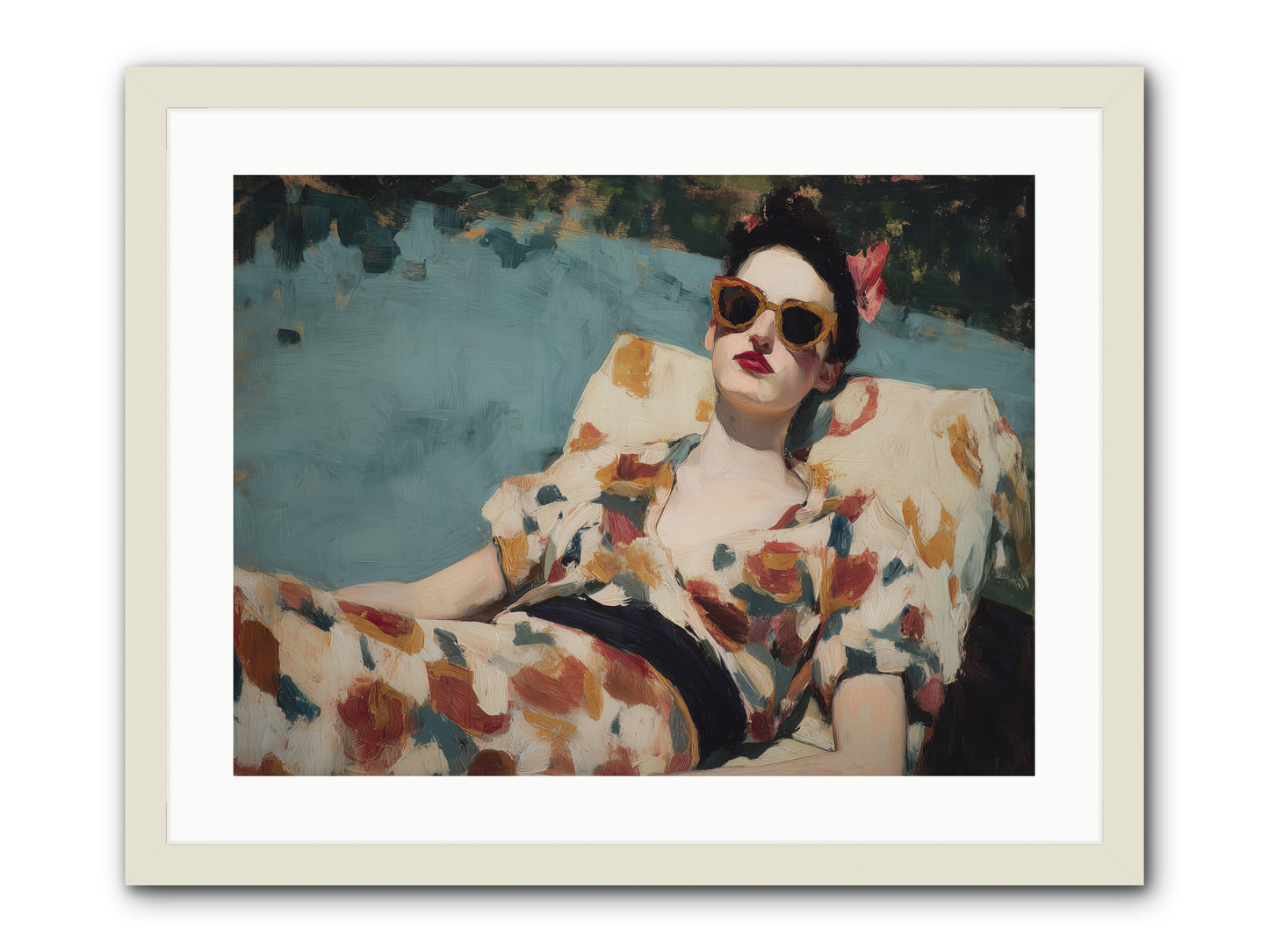 Rose-Colored Life -- Framed Print - White 24x18
