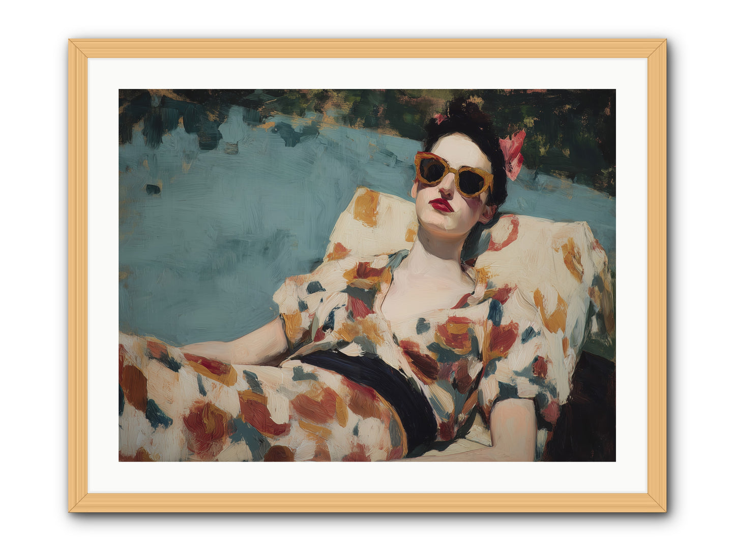 Rose-Colored Life -- Framed Print - Natural 32x24